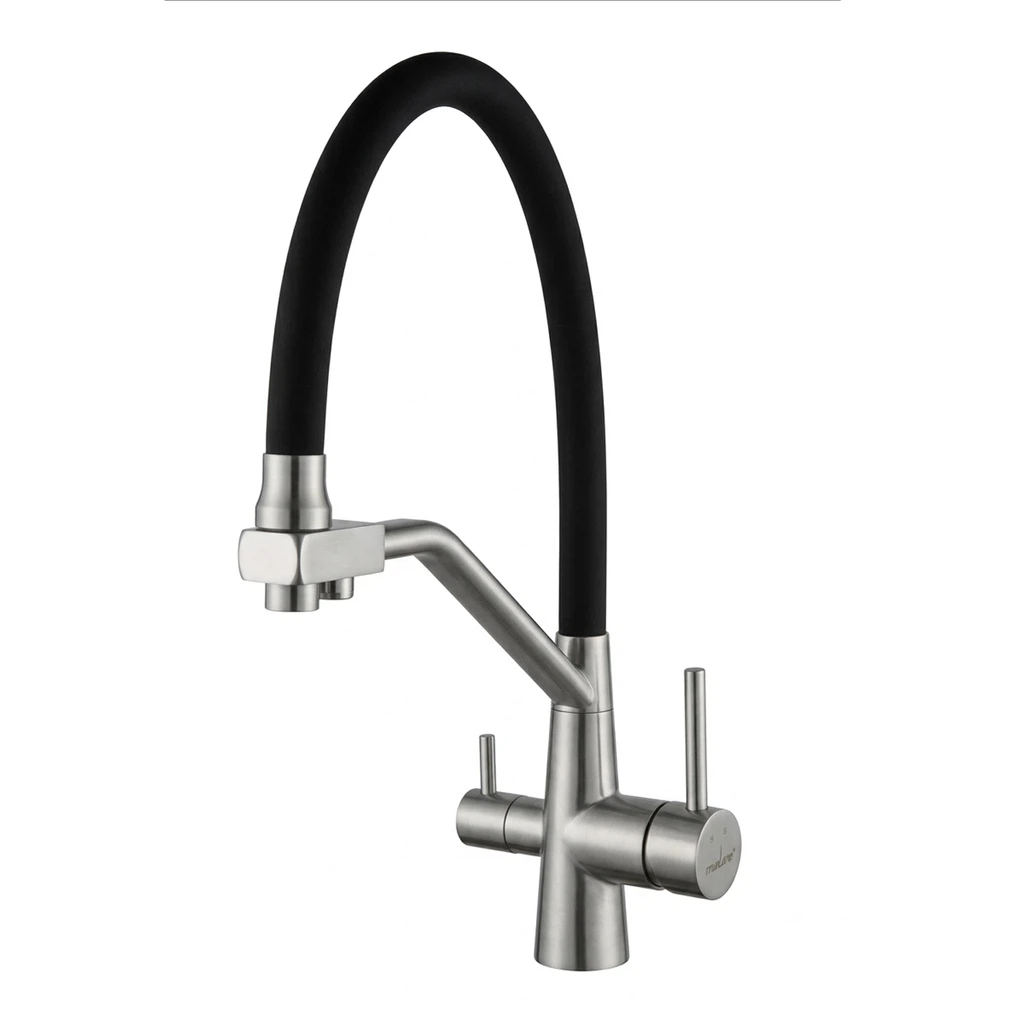 Изображение товара Смеситель кухонный Mixline МЛНС-0404 с гибким изливом и встроенным краном для питьевой воды Изображение товара Смеситель кухонный Mixline МЛНС-0404 с гибким изливом и встроенным краном для питьевой воды