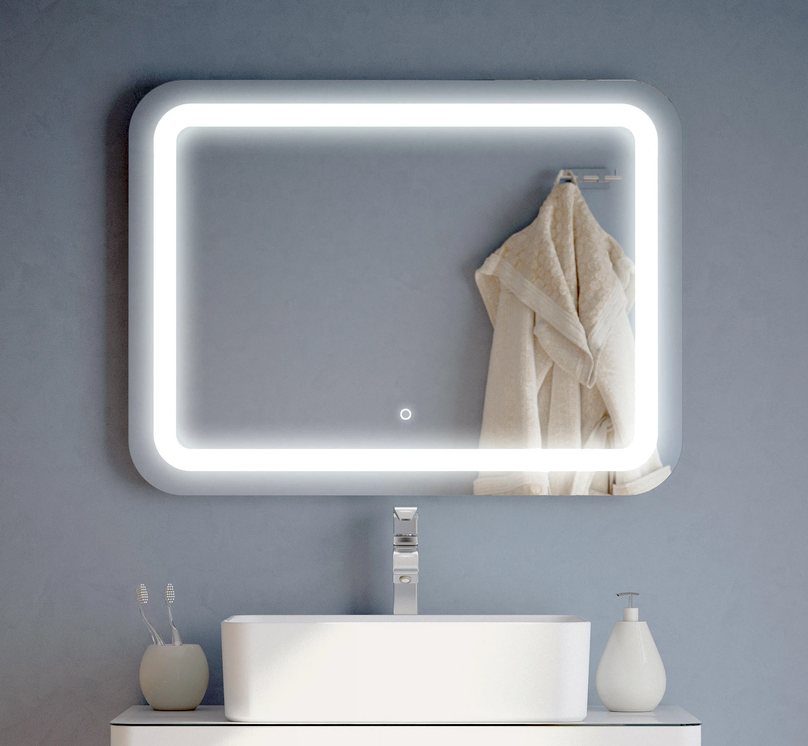 Изображение товара Зеркало LED "Сиена 800х600", сенсор, Corozo, SD-00000854