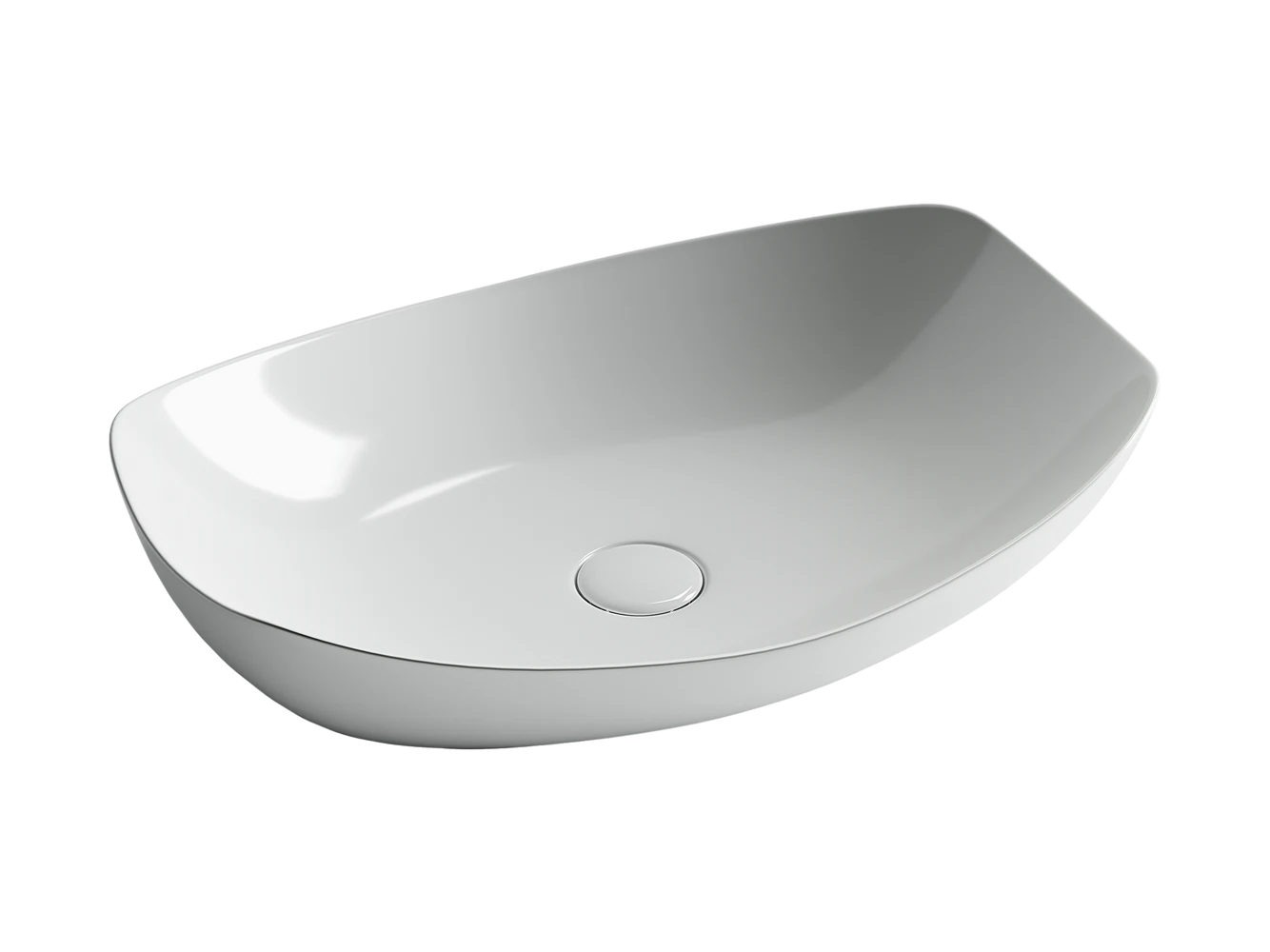 Изображение товара Умывальник накладной овальный Element 560x400x155 мм Белый фарфор