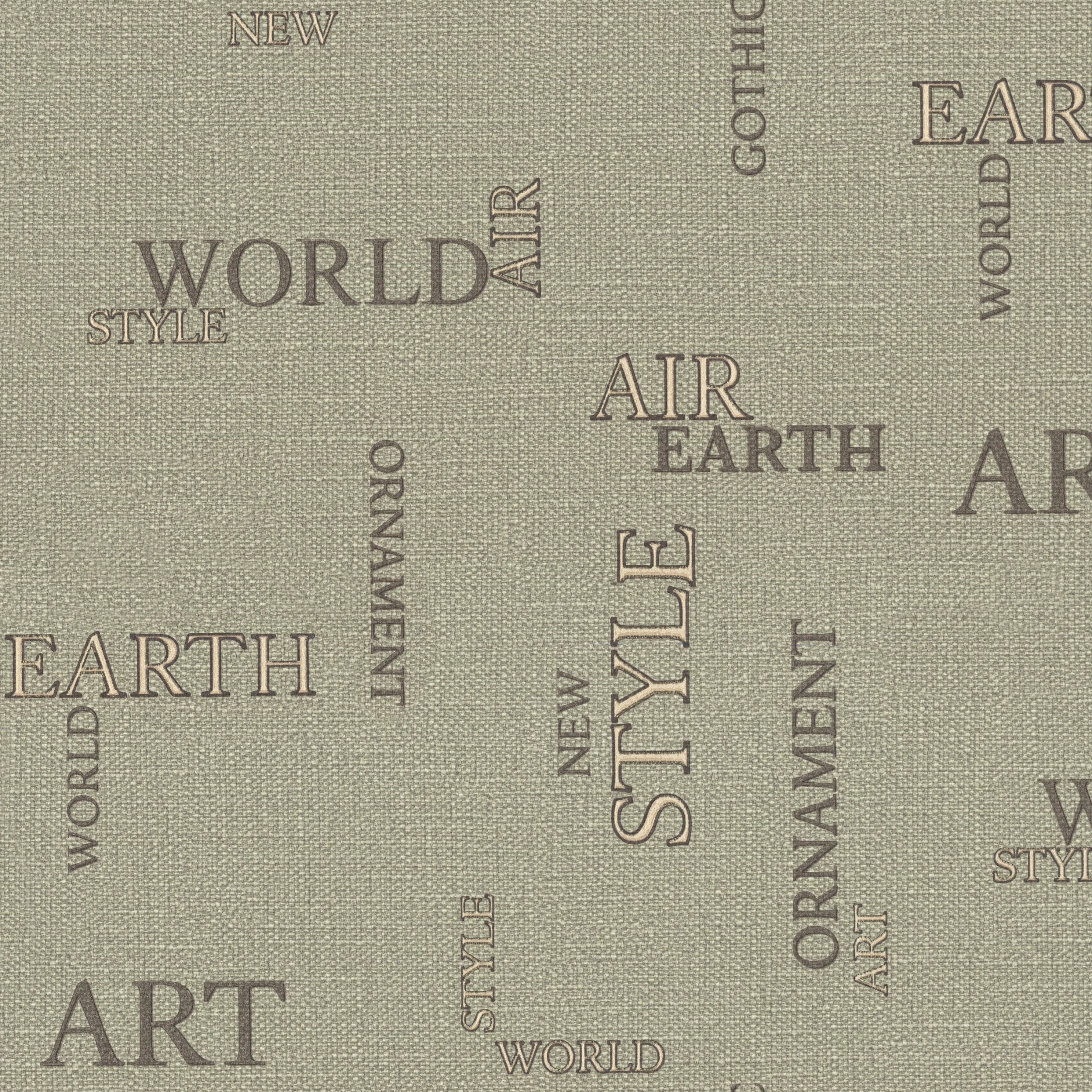 Изображение товара Обои флизелиновые Letters Monte Solaro серые 10,05x1,06м