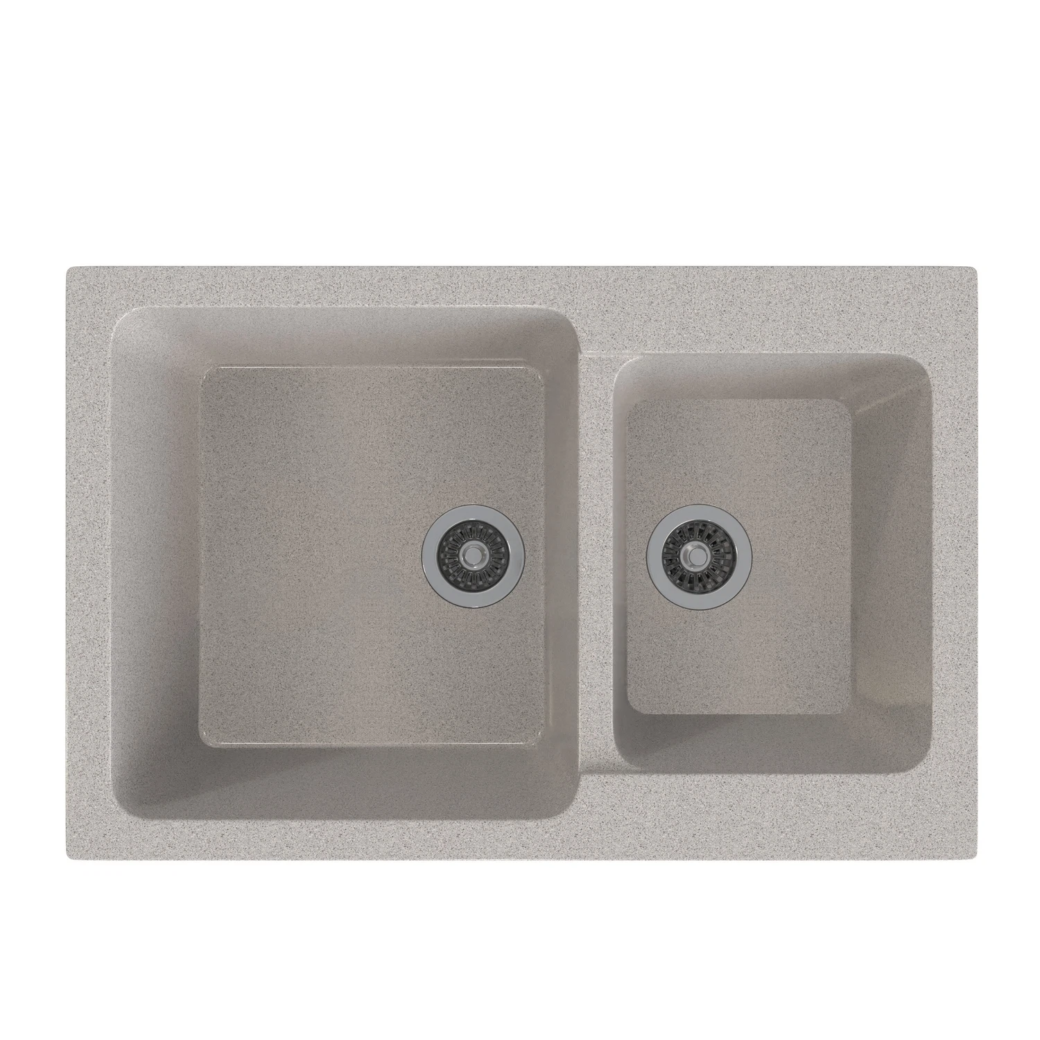 Изображение товара Мойка ML-GMS13 СТАНДАРТ двухчашевая, светло-серый (310), 775*505*200мм