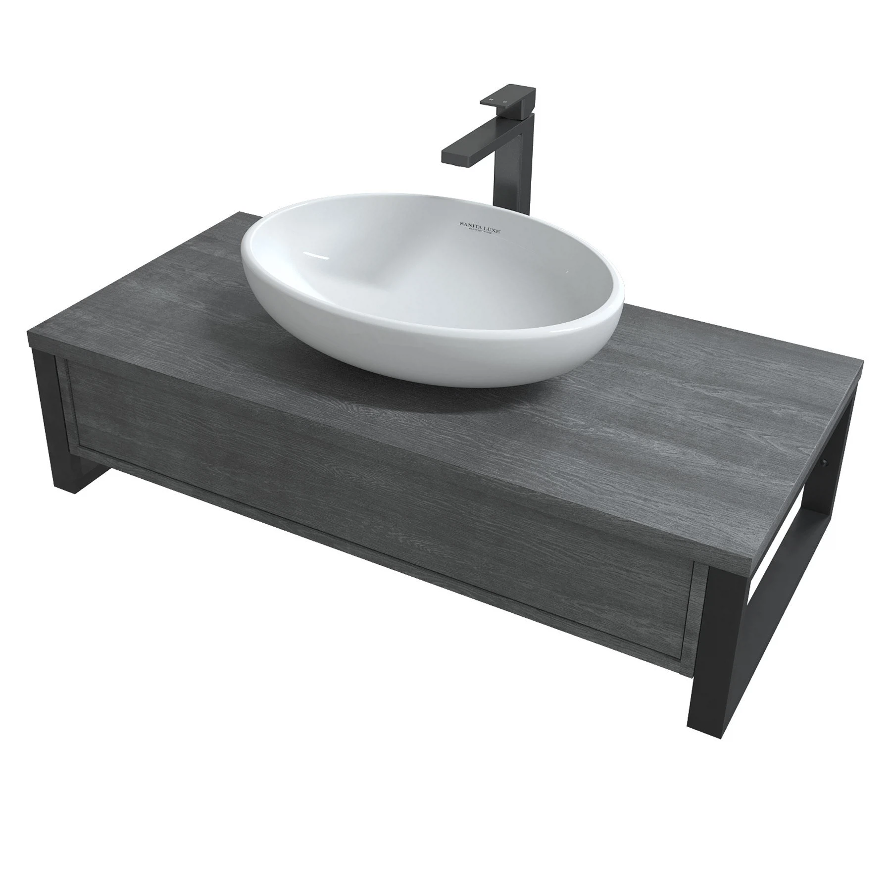 Изображение товара Тумба в ванную 1Marka GRUNGE LOFT 100П 1в.я Подвесная  цвет Секвойя Ц0000031979