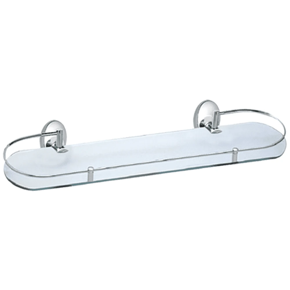Изображение товара Полка стеклянная FASHUN A1607-1, хром — настенная, 52x13 см