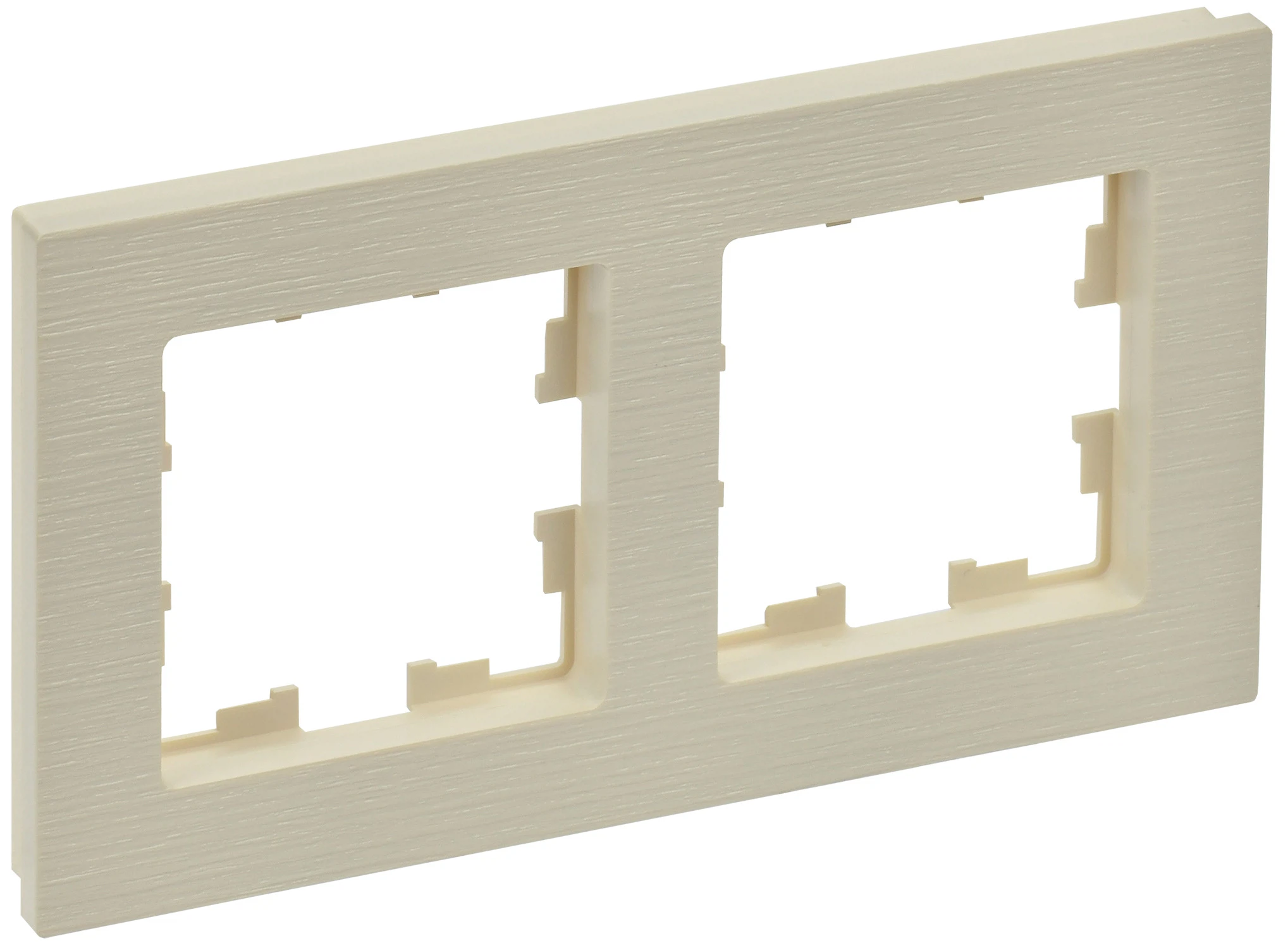 Изображение товара Рамка IEK BRITE DECOR Бежевый рифленый 2-м РУ-2-Бр.