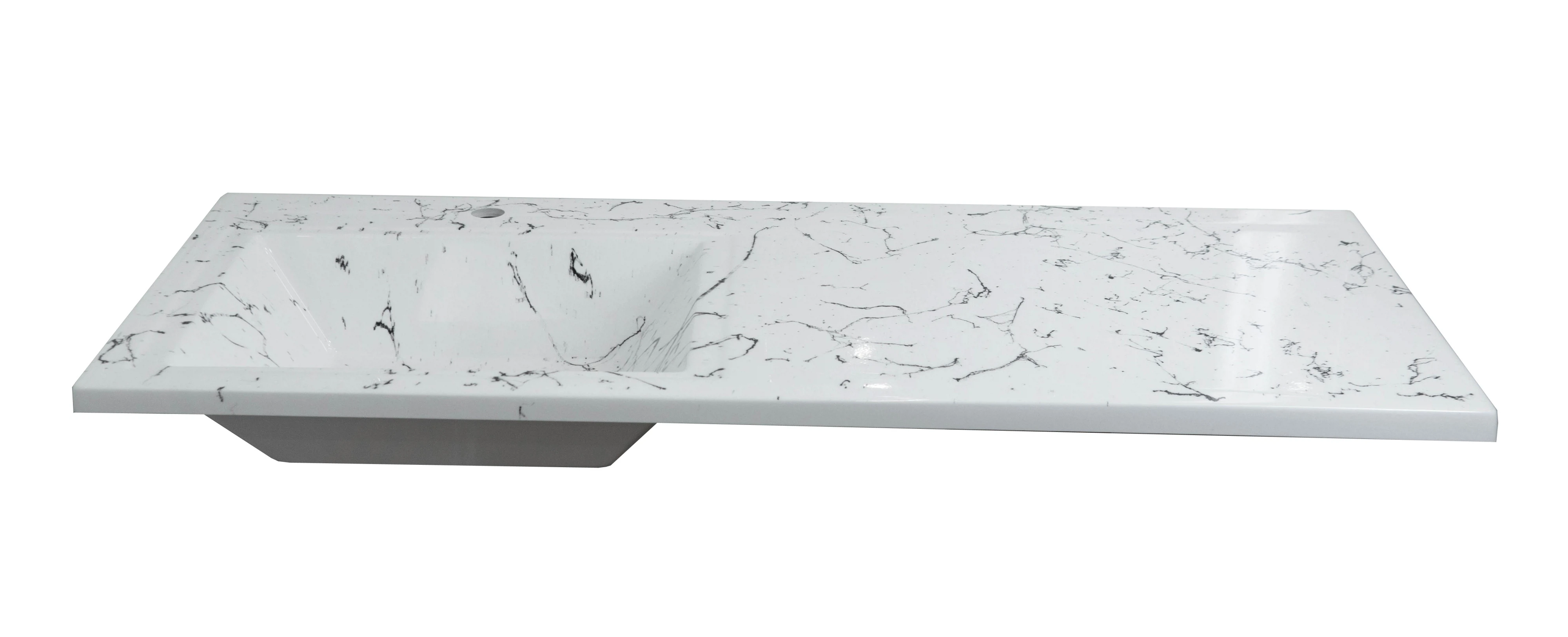 Изображение товара Раковина над стиральной машиной Мадлен 120 левая из белого искусственного мрамора