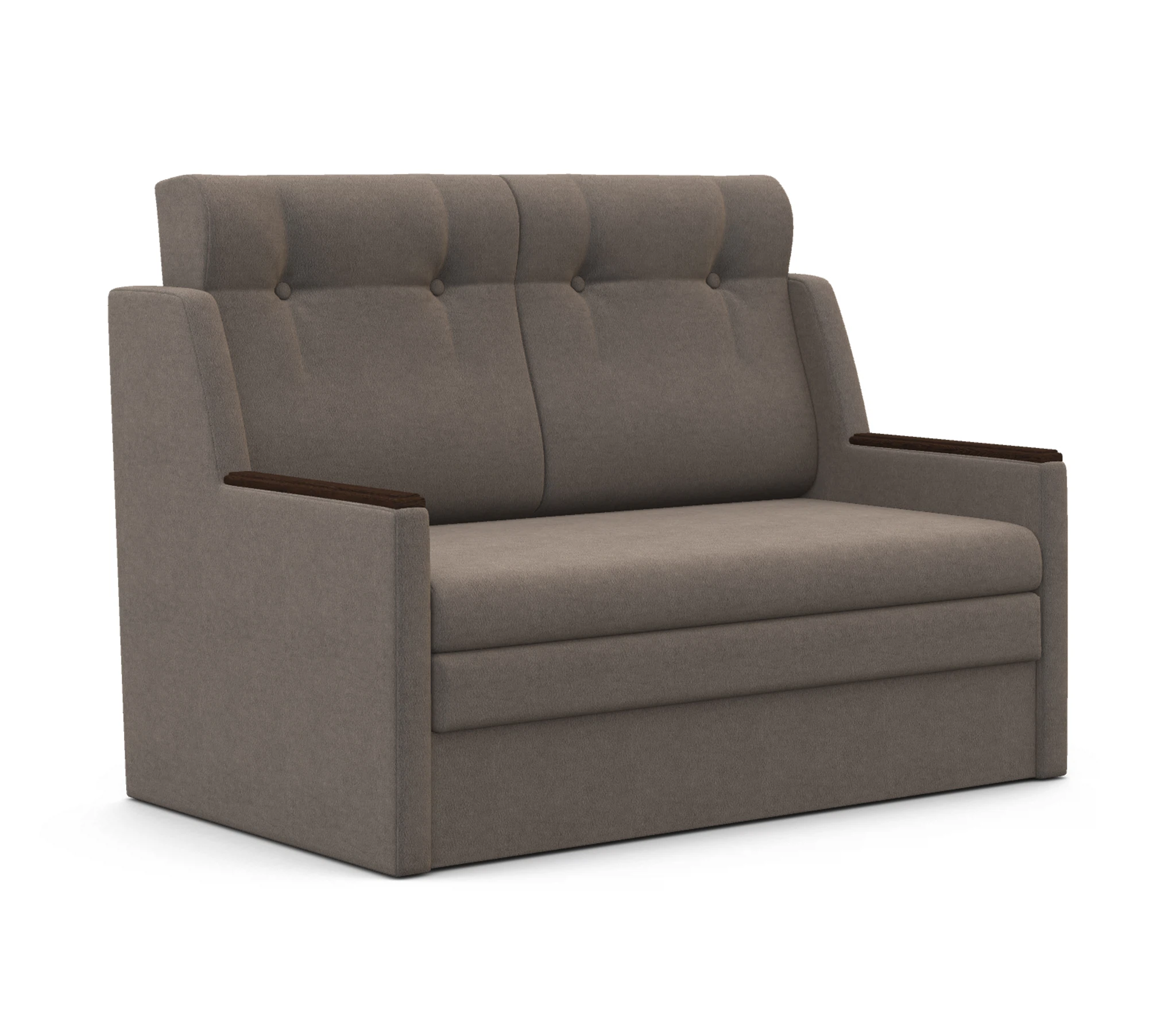 Изображение товара Диван-кровать Классика 2Д велюр светло-коричневый для гостиной и спальни