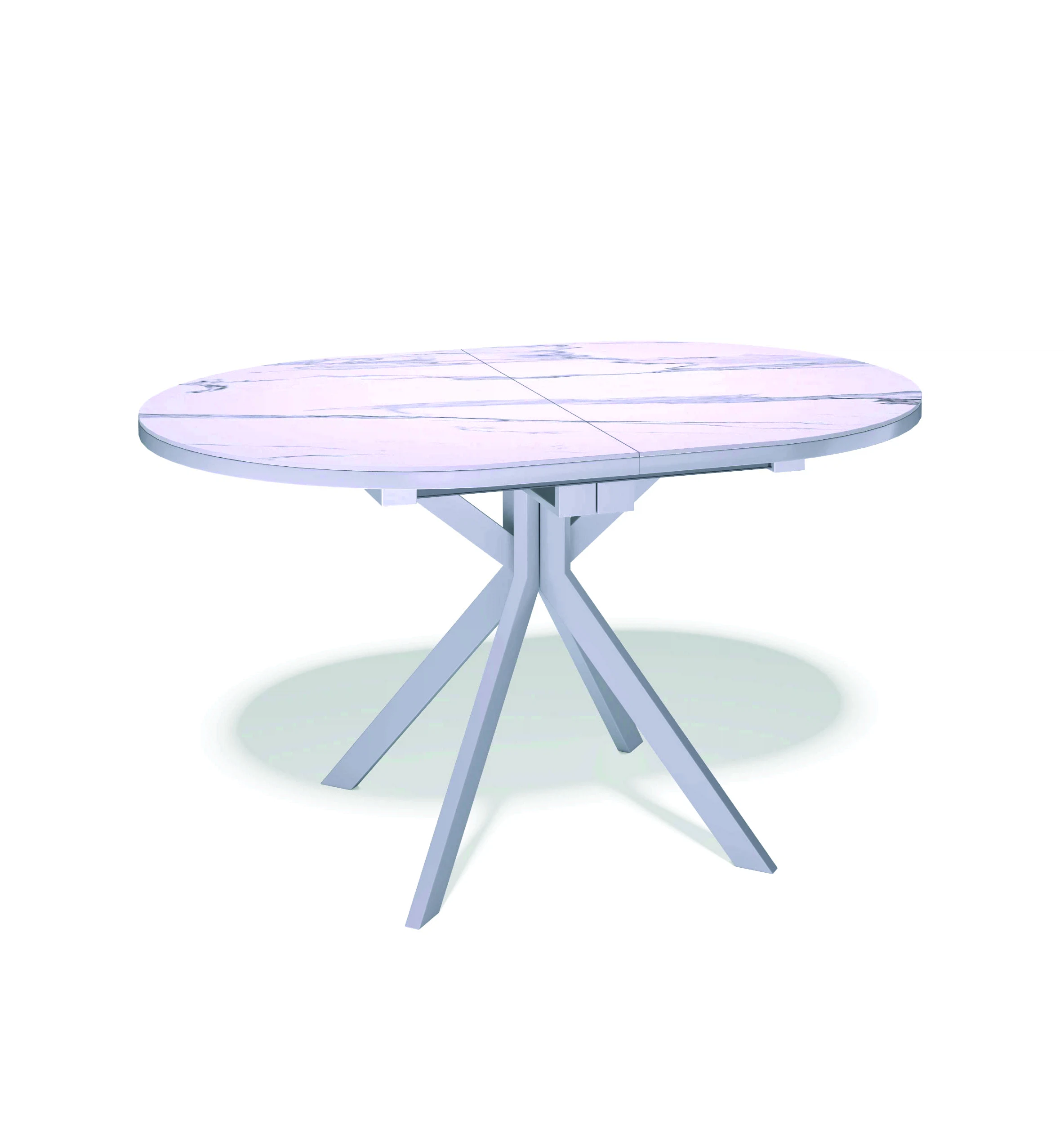 Изображение товара Стол Kenner DO1200 белый с керамической овальной столешницей