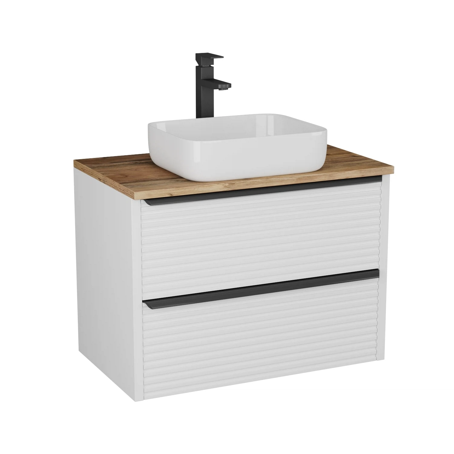 Изображение товара Тумба с раковиной для ванной комнаты Veneciana 85 белый матовый, подвесная