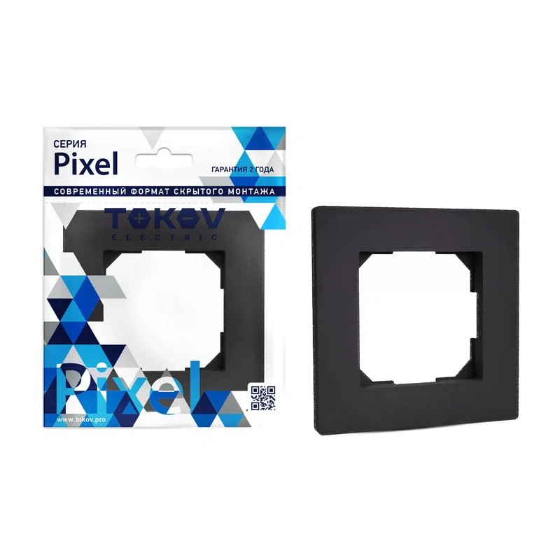 Изображение товара Рамка 1-м Pixel карбон TOKOV ELECTRIC TKE-PX-RM1-C14