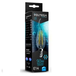 Светодиодная лампа VOLTEGA Crystal Graphene Candle wind 9W 4000K E14 (7133)