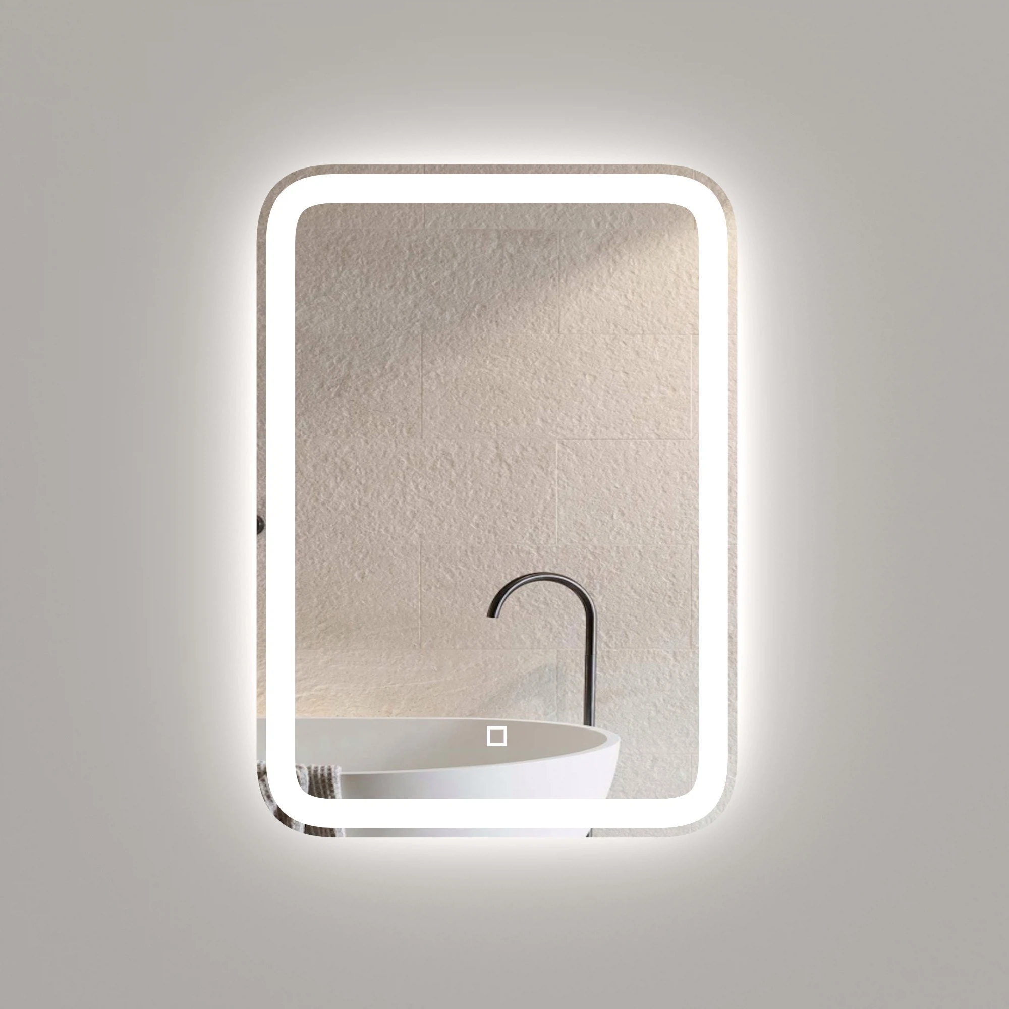 Изображение товара Зеркало с LED-подсветкой Onika Магна 50, регулируемая яркость, влагостойкое