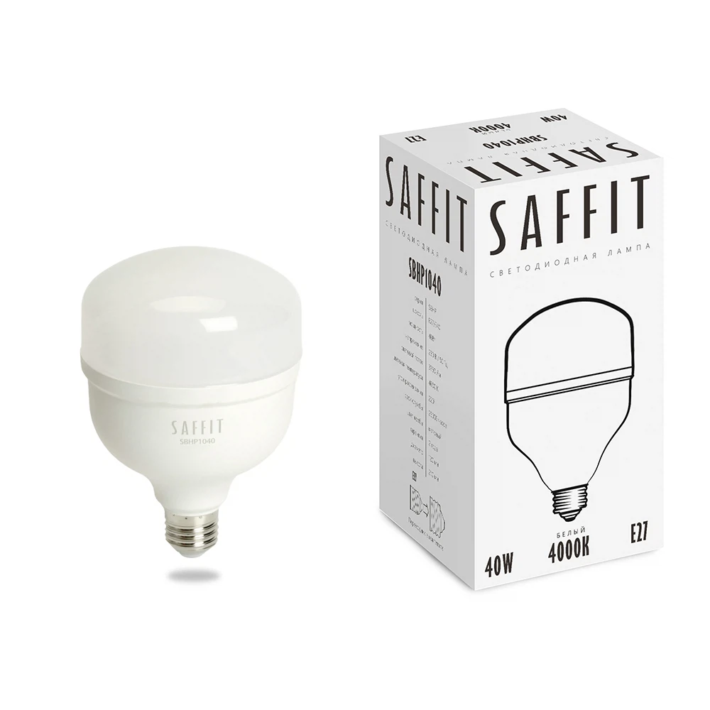 Изображение товара Лампа светодиодная SAFFIT SBHP1040 E27 40W 230V 4000K Изображение товара Лампа светодиодная SAFFIT SBHP1040 E27 40W 230V 4000K