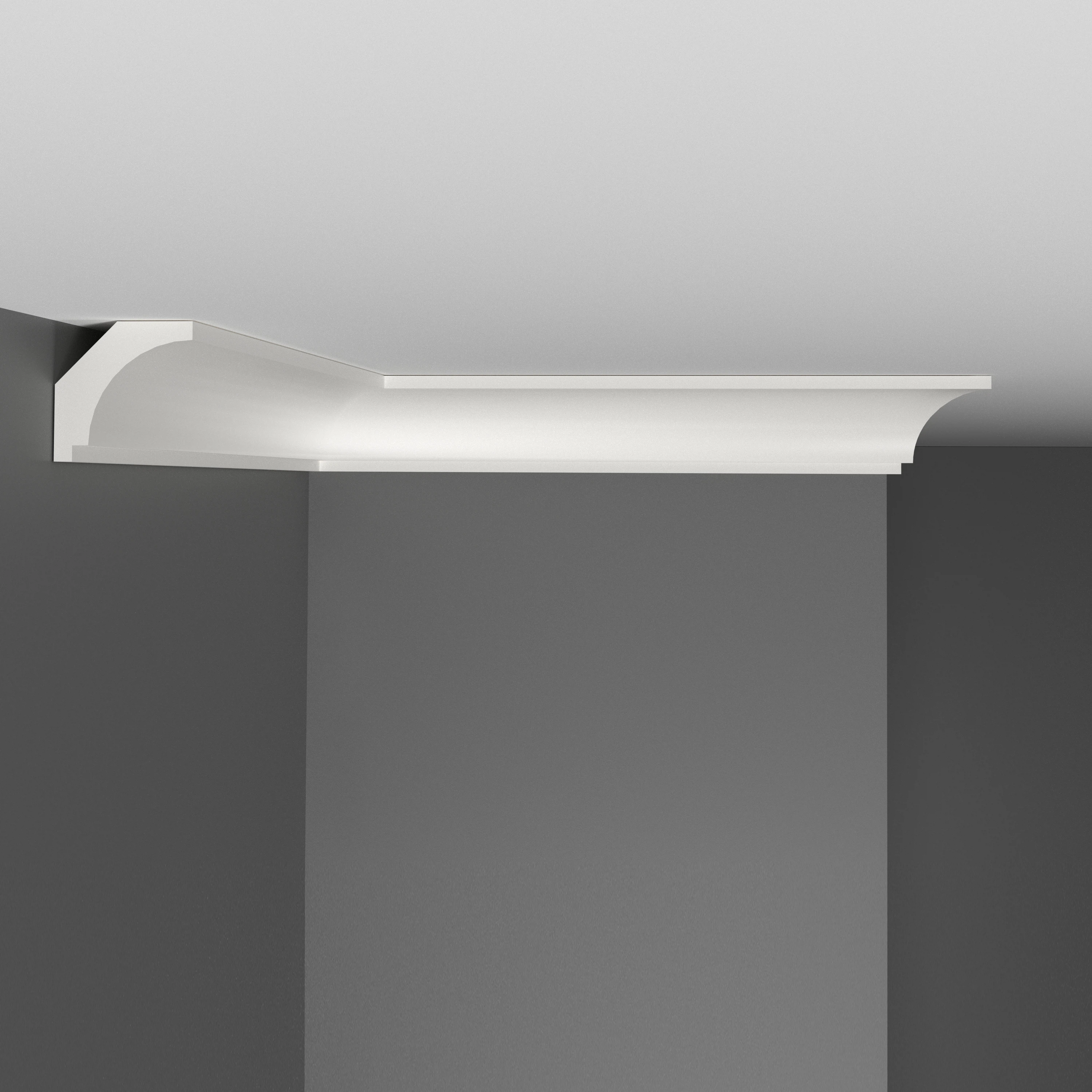 Изображение товара Плинтус потолочный дюрополимер D115M 30х30х2000 мм для внутренней отделки