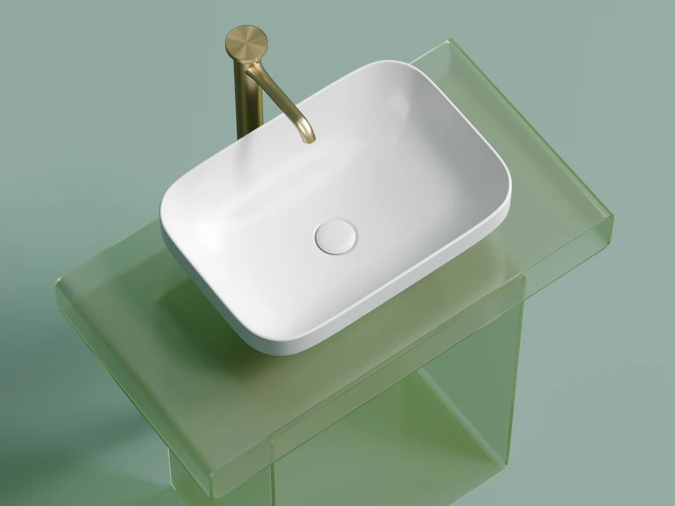 Изображение товара Умывальник чаша накладная прямоугольная Element 500x359x145мм белый матовый