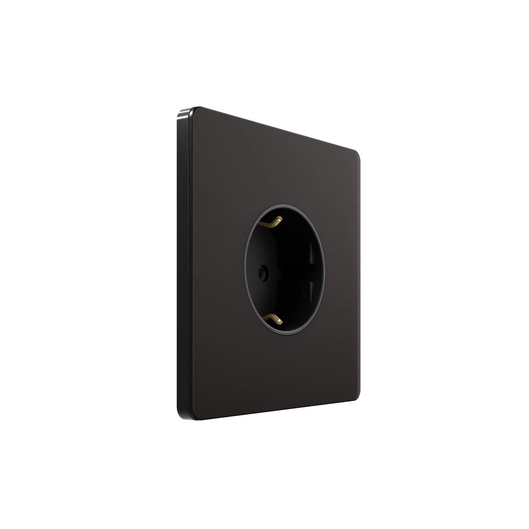 Изображение товара Розетка с заземлением со шторками Systeme Electric Systeme Infinity Полярная ночь, 16А
