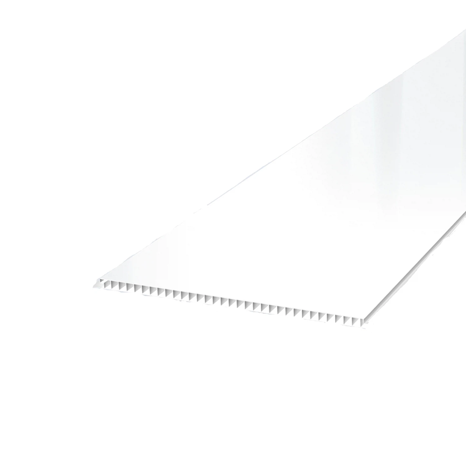 Изображение товара Панель ПВХ белый глянец 3м реечная влагостойкая для стен и потолков