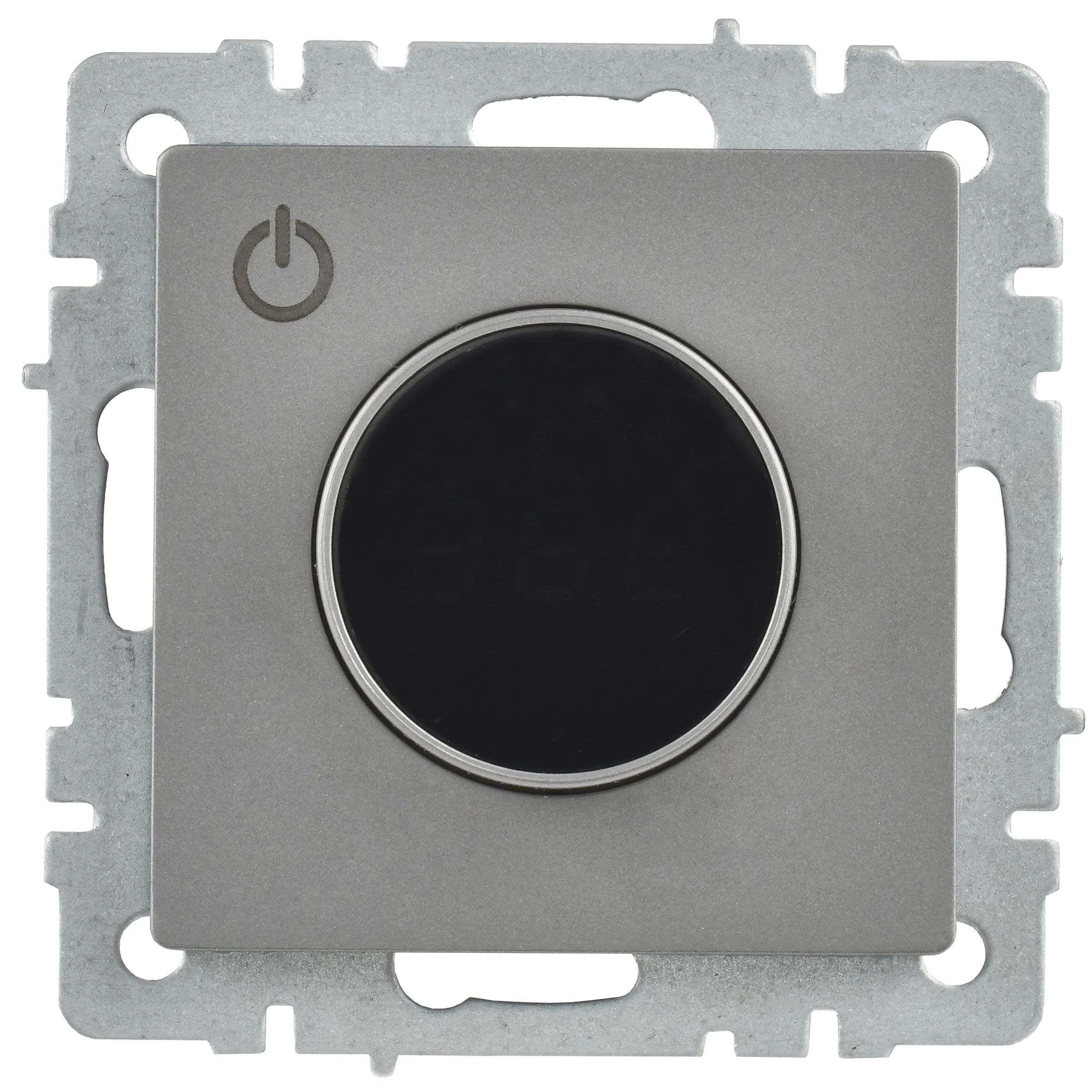 Изображение товара Термостат электронный с инд. IEK BRITE BASE Сталь ТС10-1-БрС (терморегулятор).