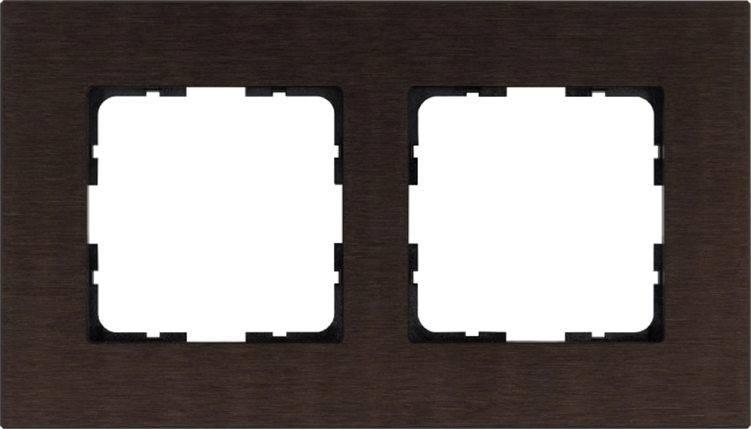 Изображение товара Рамка Jasmart G-Metal двухместная коричневая