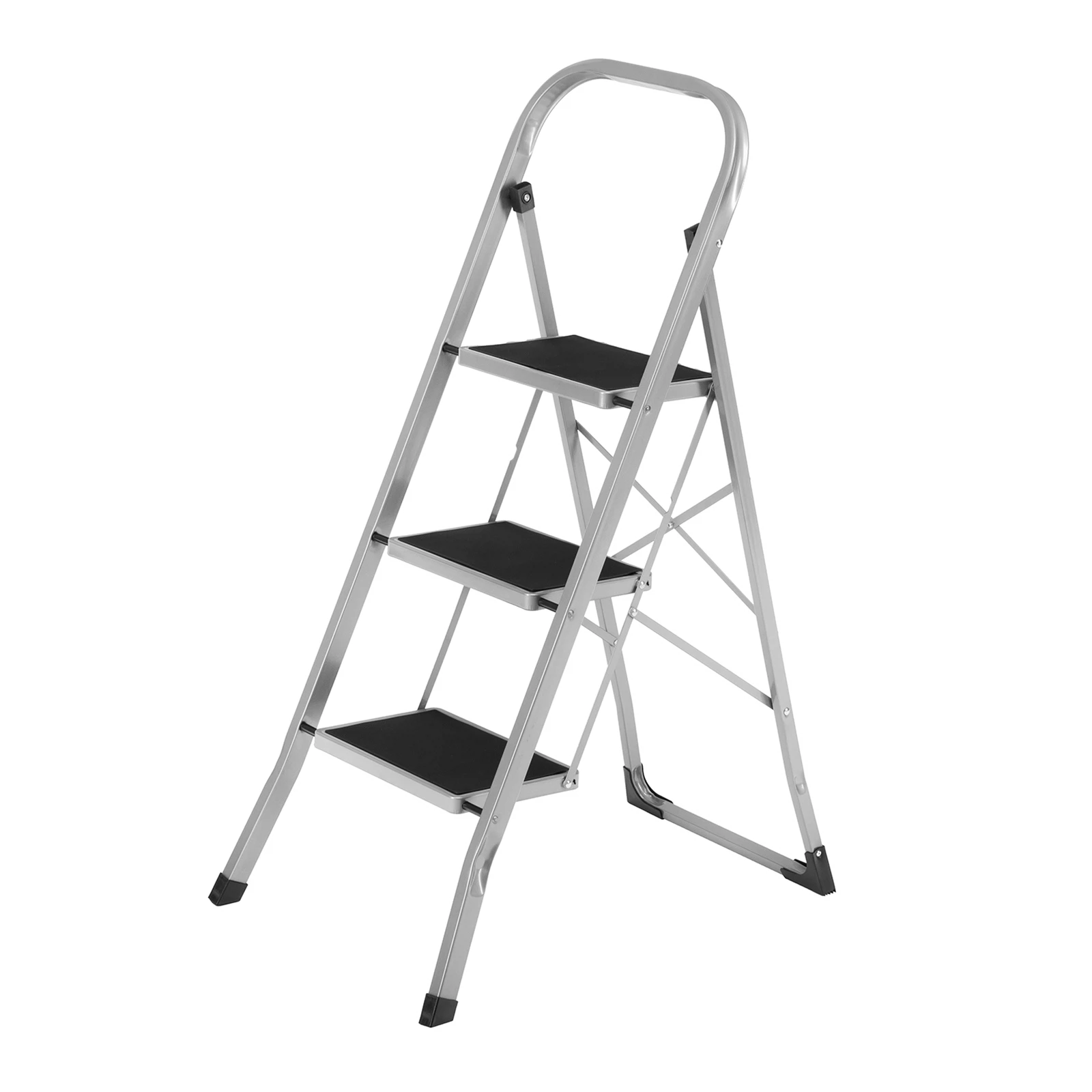 Изображение товара Стальная стремянка СИБРТЕХ 3 ступени с полимерным покрытием 97727