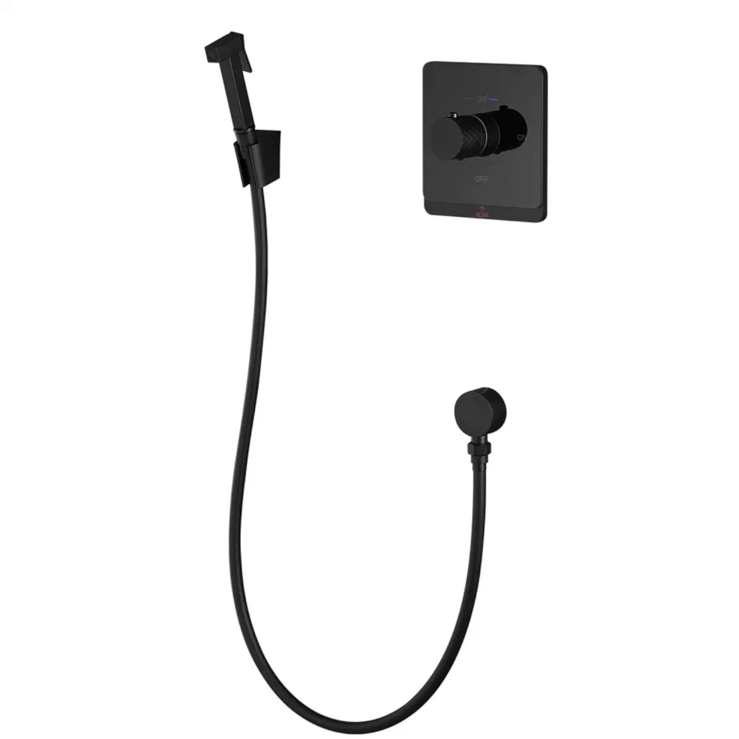 Изображение товара Гигиенический душ с термостатом Rose R105H, черный