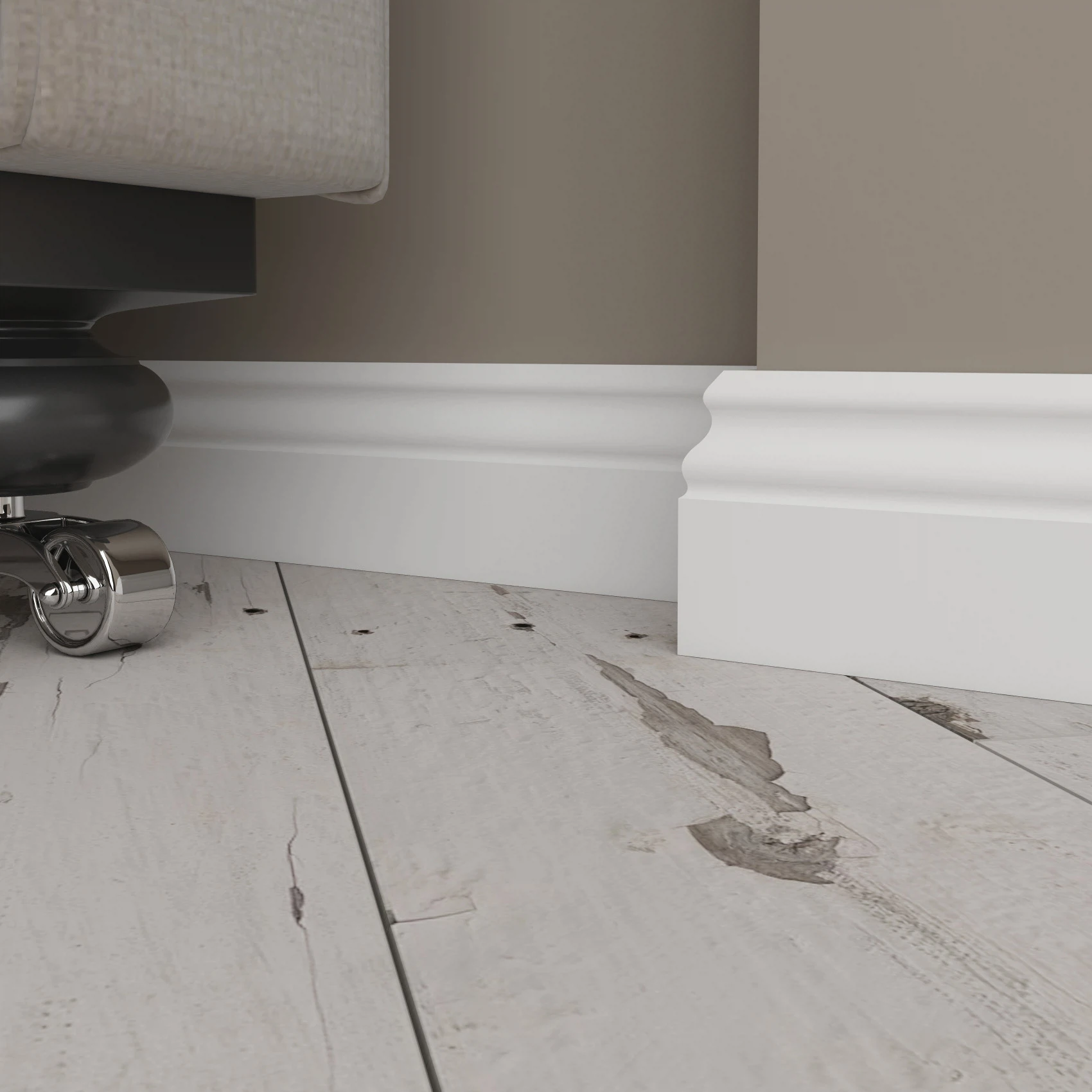 Изображение товара Плинтус Ultrawood Base 0021 i для покраски, 2 м, белый, ЛДФ