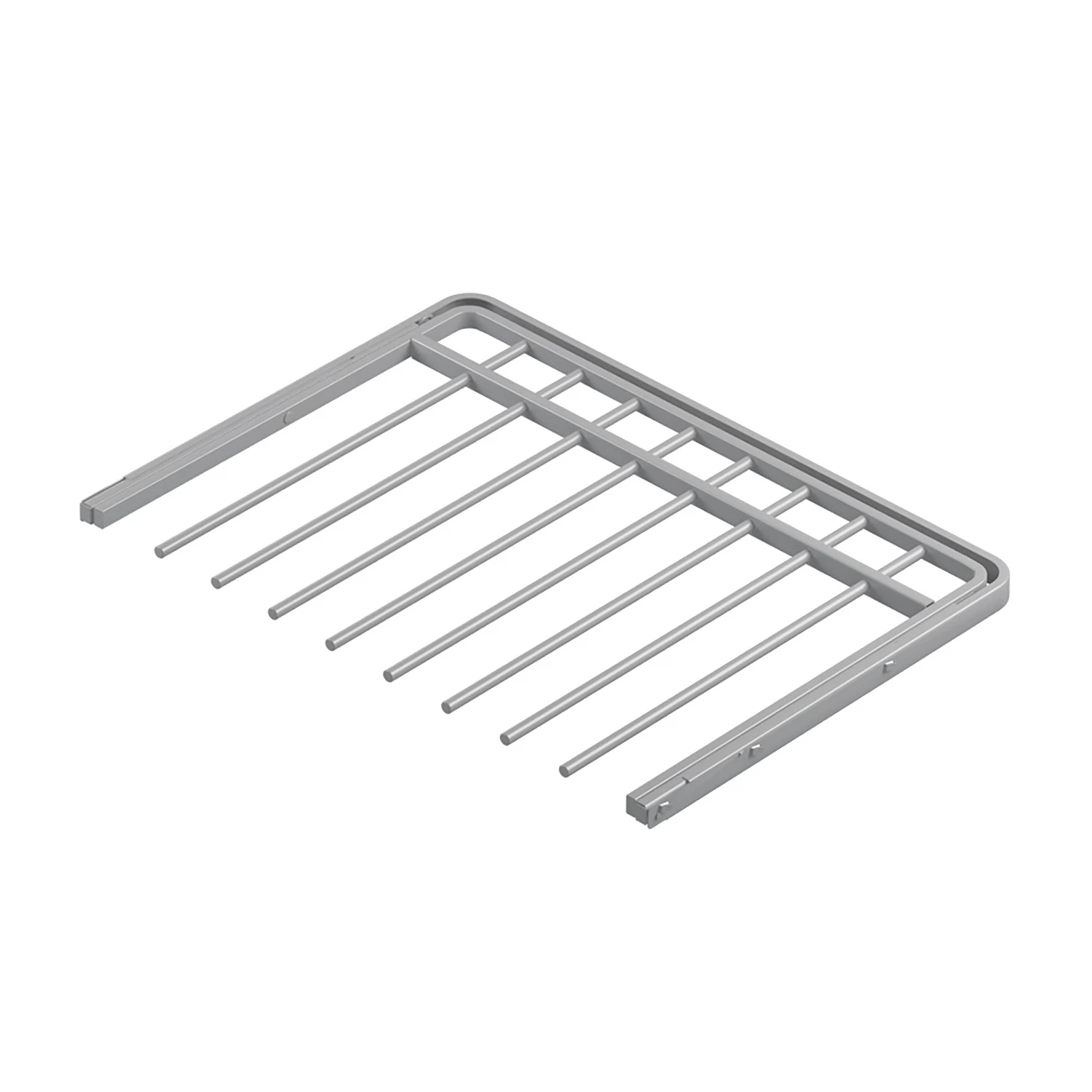 Изображение товара Выдвижная брючница Larvij серого цвета 597x425 мм для гардероба