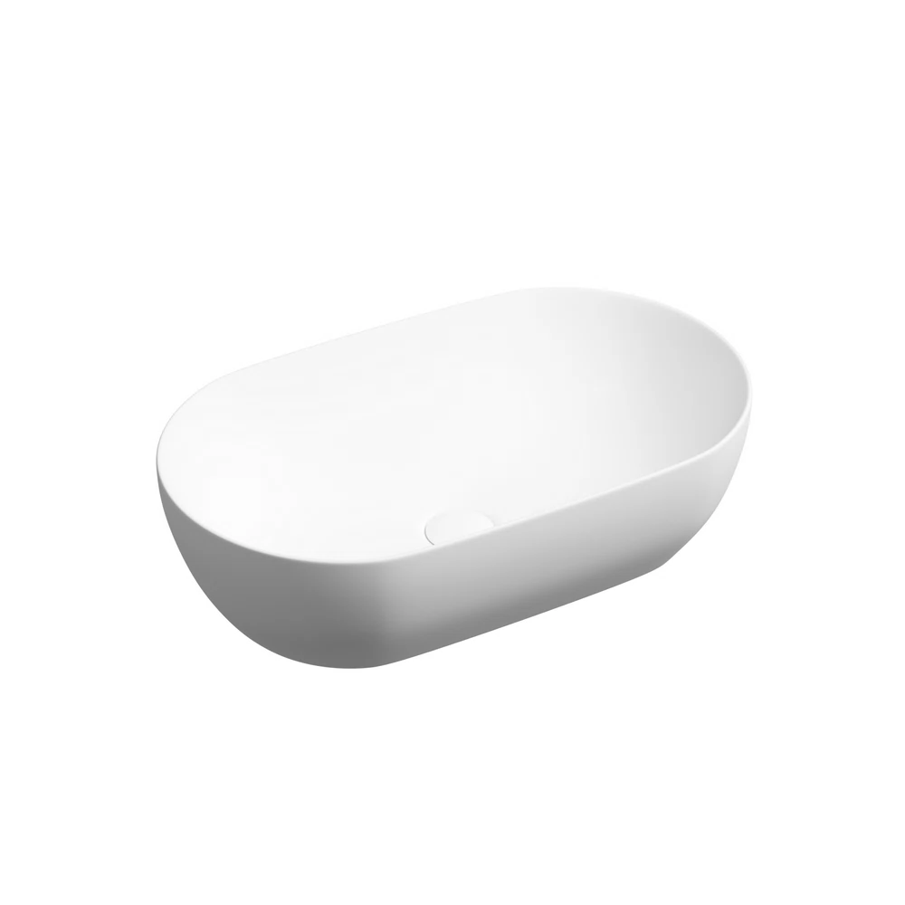 Изображение товара Раковина CERAMICANOVA Twist накладная овальной формы 500x300x140 белый матовый CN12001MW