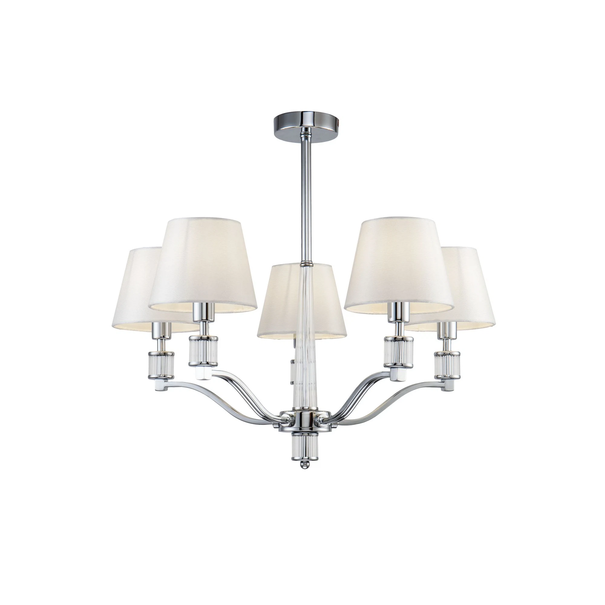 Изображение товара Люстра Clarissa FR5020PL-05CH белая классическая светильник для гостиной и спальни