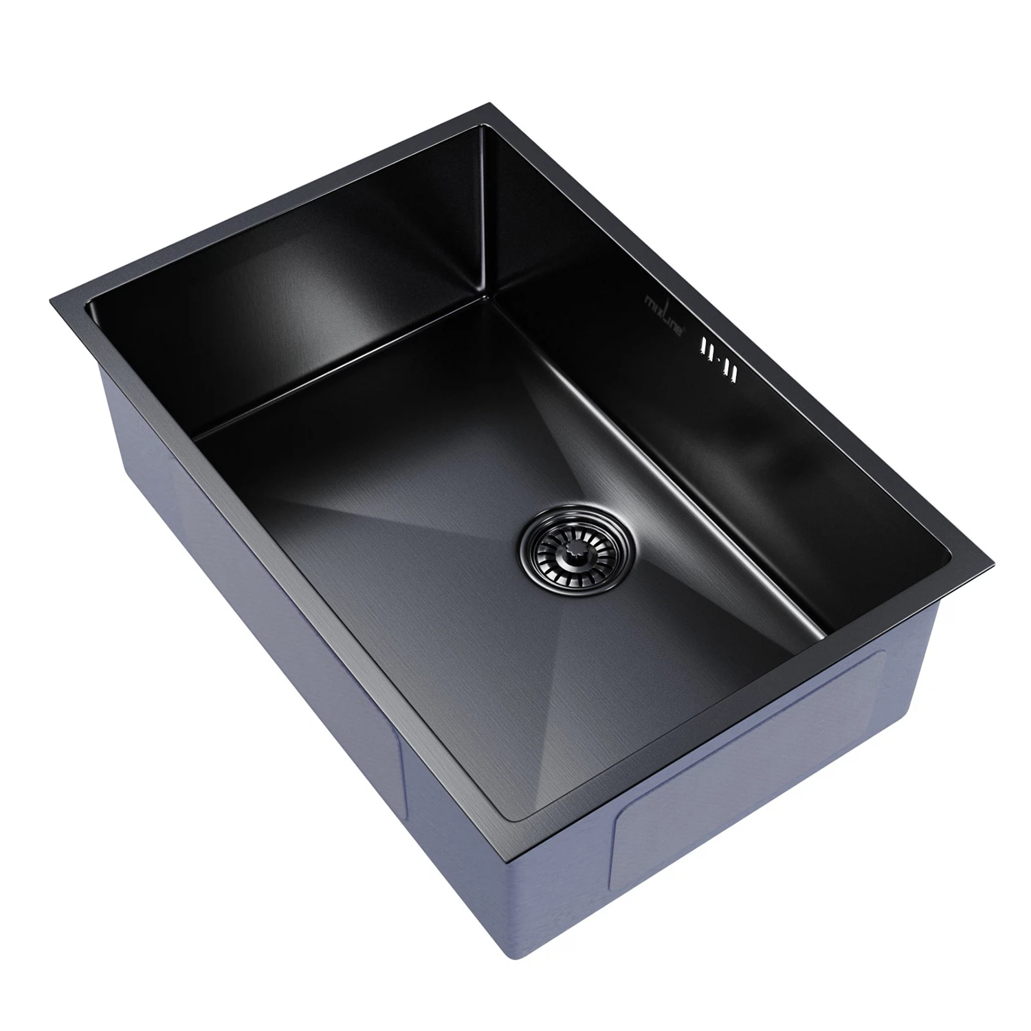 Изображение товара Мойка кухонная подстольная Mixline Pro 65x44 черный графит нержавеющая сталь