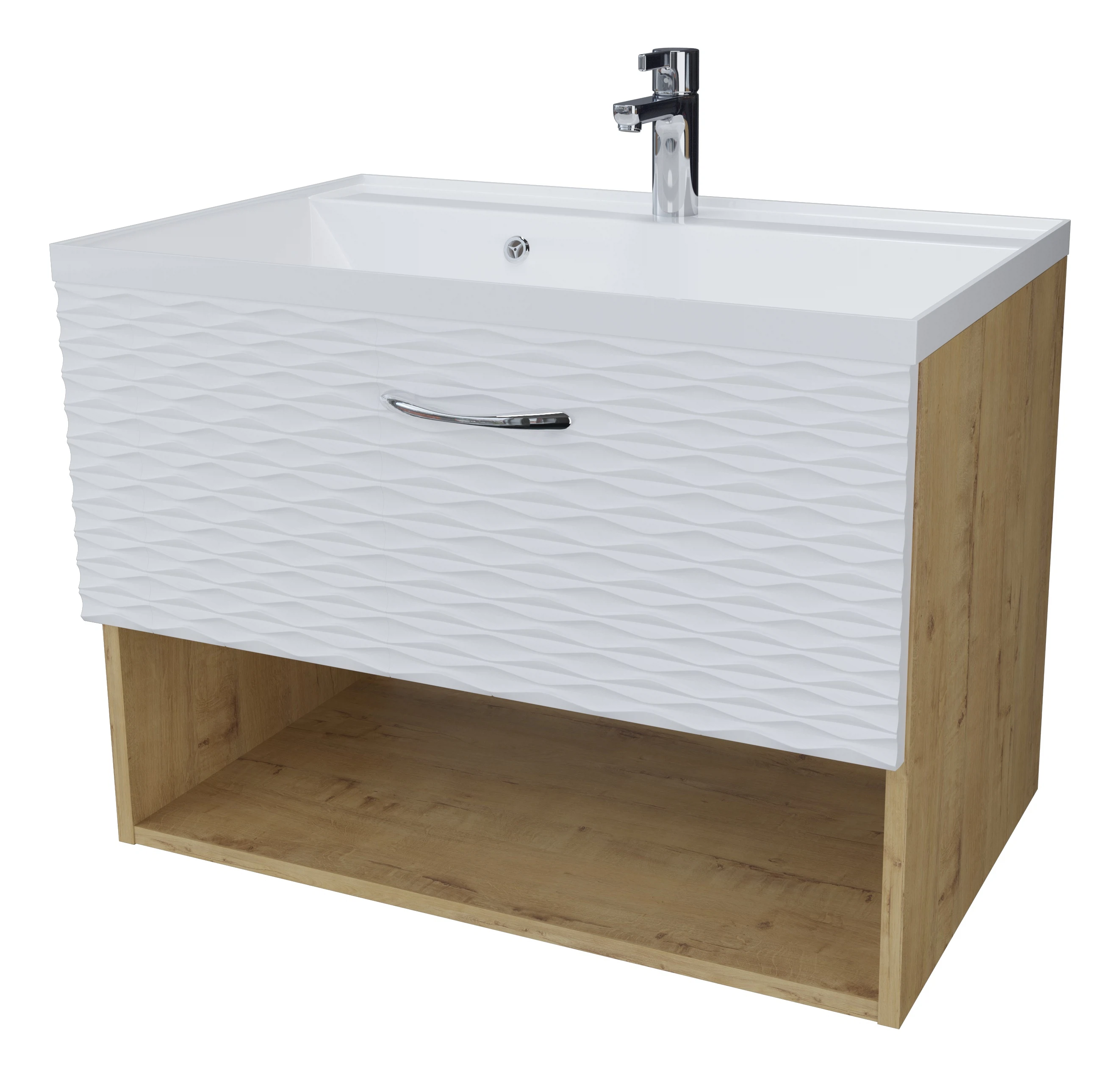 Изображение товара Тумба подвесная Ундина 70 белая бунратти для ванной комнаты