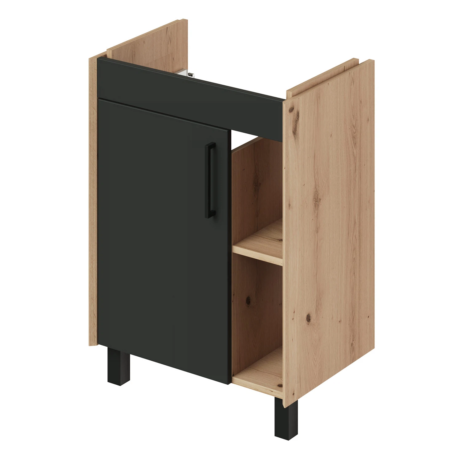 Изображение товара Тумба под раковину напольная Ika Lite 60  Графит