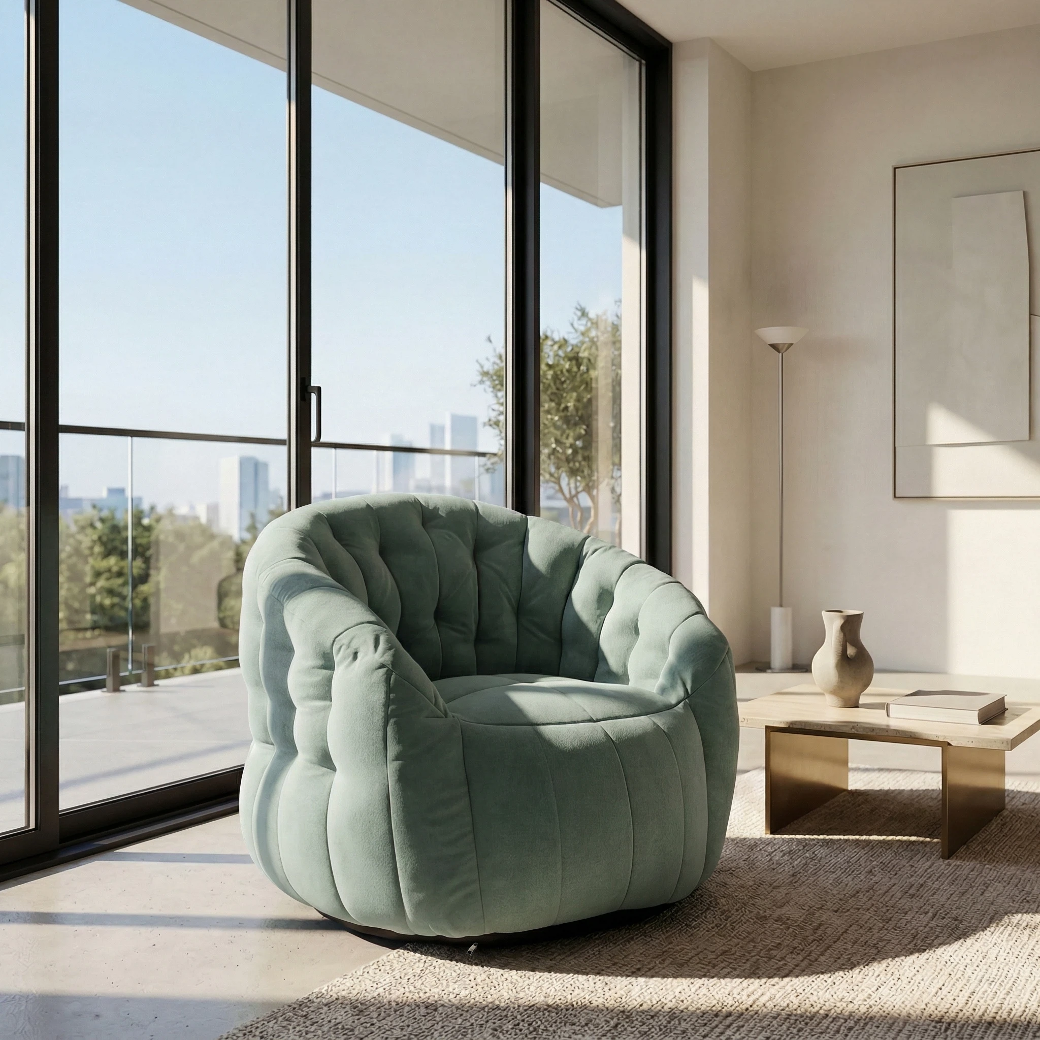 Изображение товара Кресло бескаркасное Nrava Darvin бирюзовый