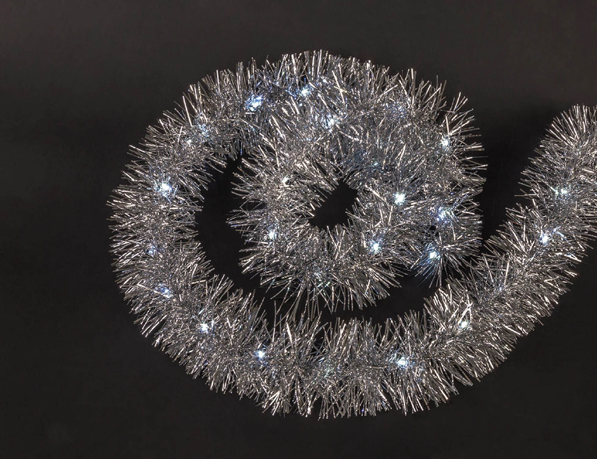 Изображение товара Гирлянда Navigator 95 042 белая мишура на батарейках