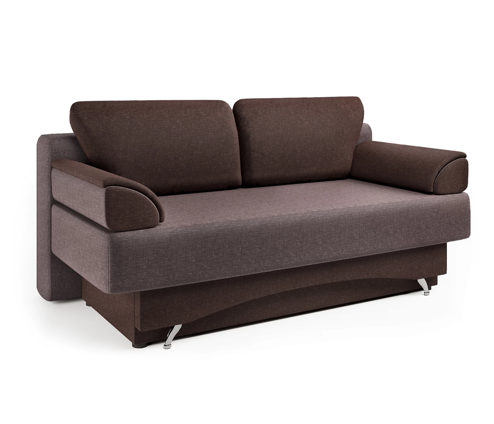 Изображение товара Диван-кровать Евро 130 латте микс от Гамма с механизмом еврокнижка, бельевым ящиком