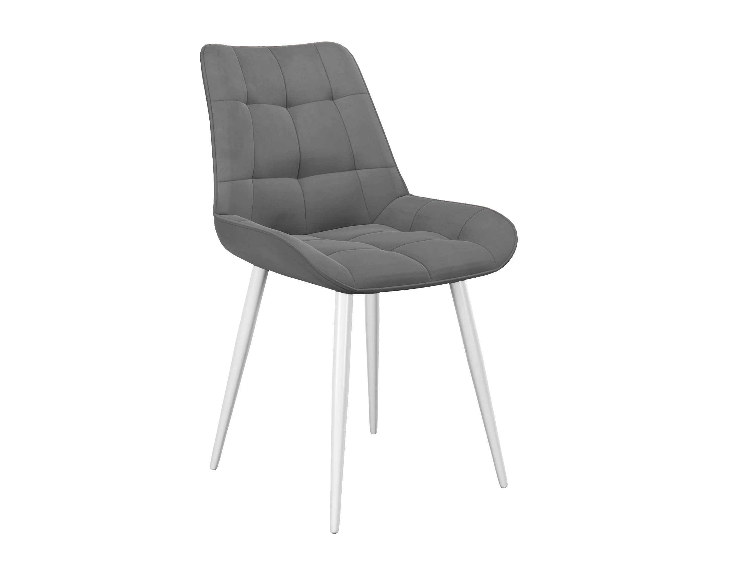 Изображение товара Стул DikLine 206M B22 GREY с белыми ножками, современный и устойчивый