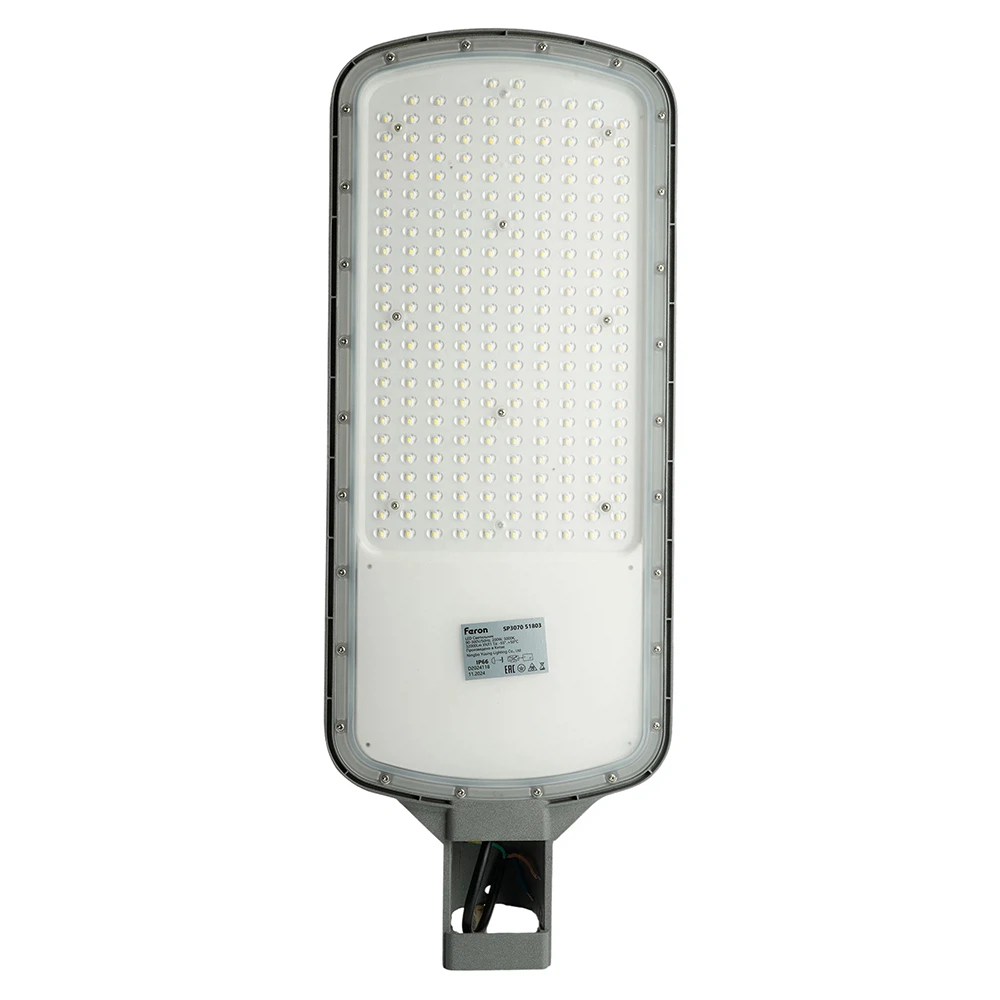 Изображение товара Светодиодный уличный консольный светильник Feron SP3070 200W 5000K AC90-300V, серый Изображение товара Светодиодный уличный консольный светильник Feron SP3070 200W 5000K AC90-300V, серый