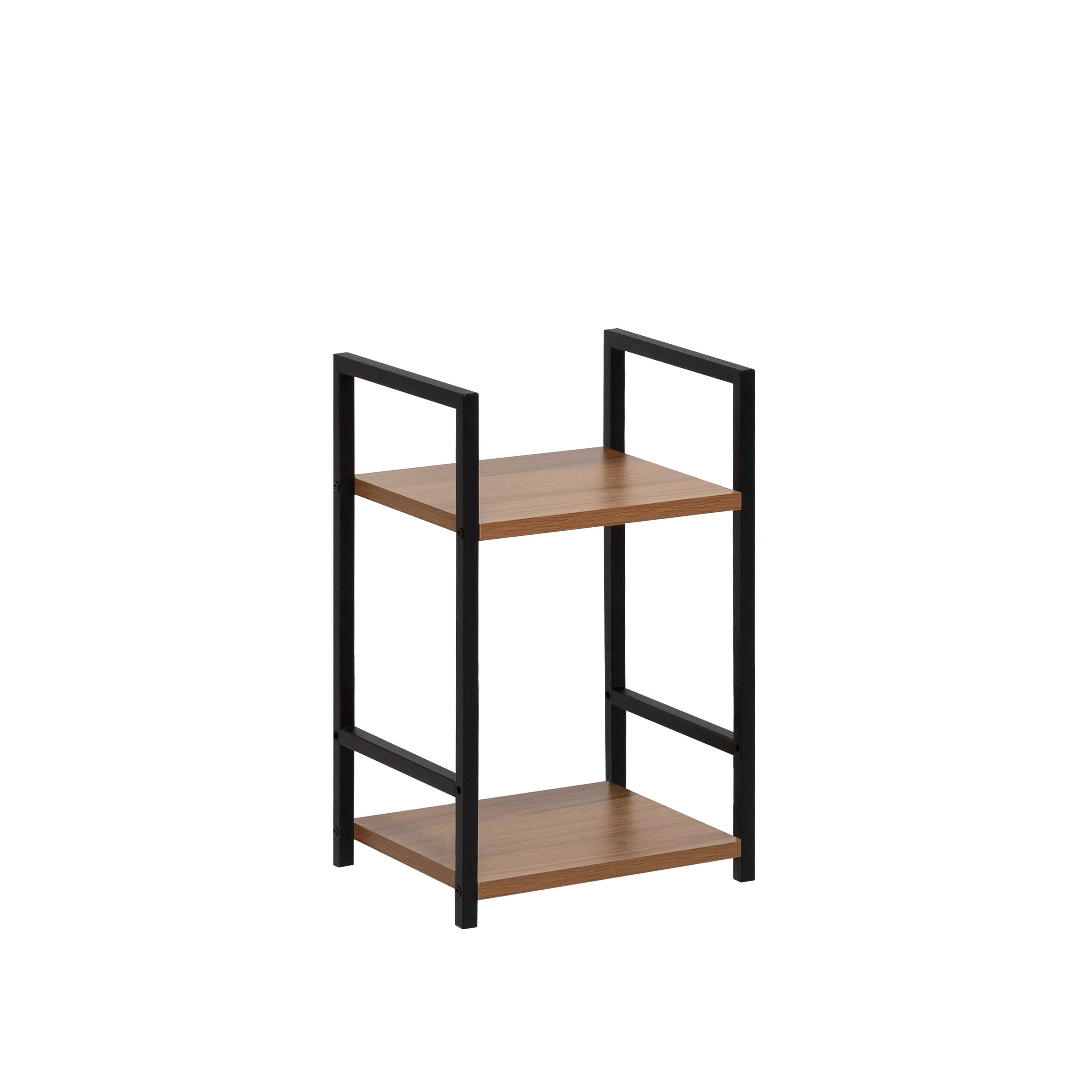 Изображение товара Стеллаж Стилвуд 12 узкий, 2 полки Черный/Орех лион светлый
