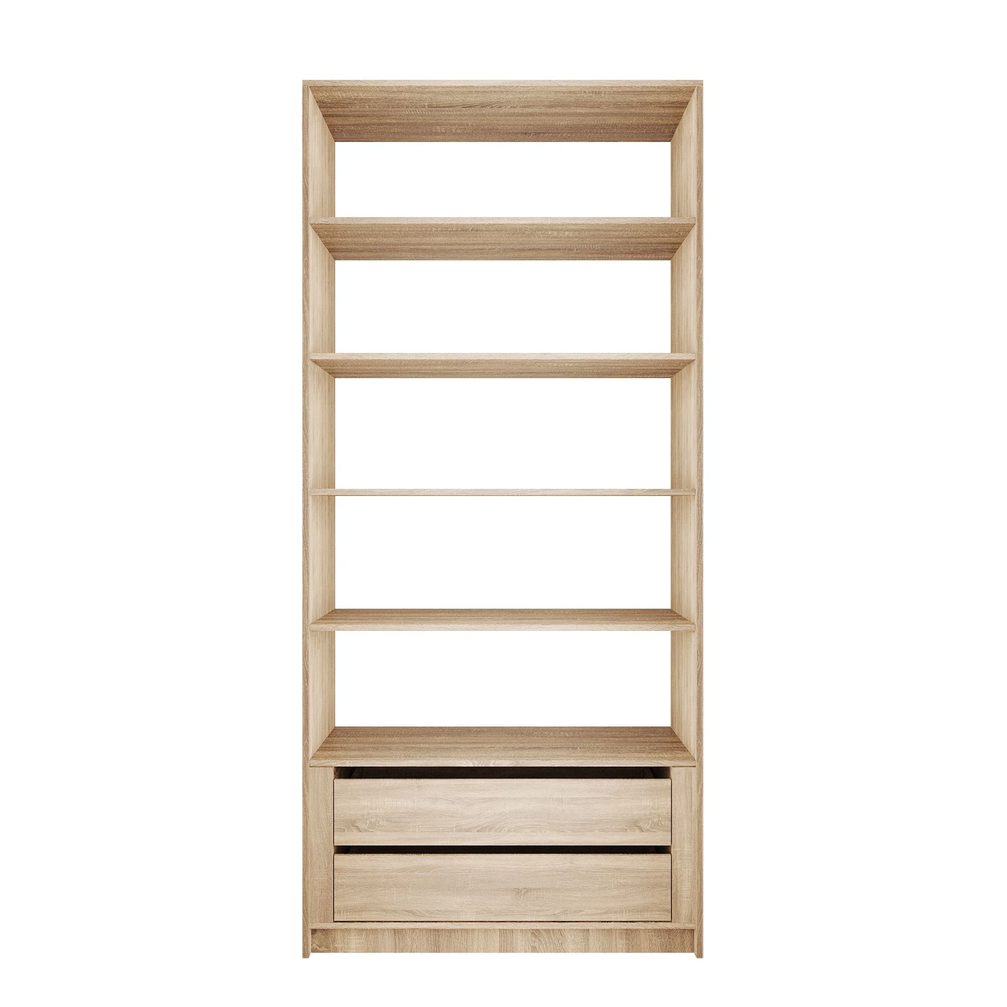 Изображение товара Модуль прямой с полками серия Гардеробная Локер 101x51x220 бежевый Е1