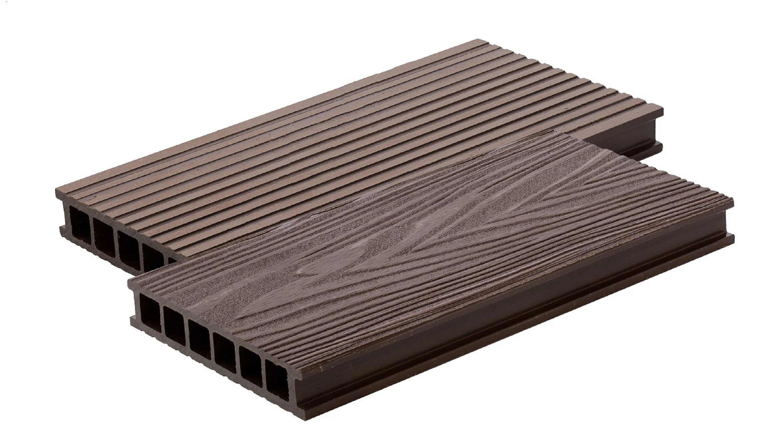 Изображение товара Доска террасная POLYWOOD ДПК DUO 3D цвет КОРИЧНЕВЫЙ (3000 х 150 х 28 мм) шт=0,45м²
