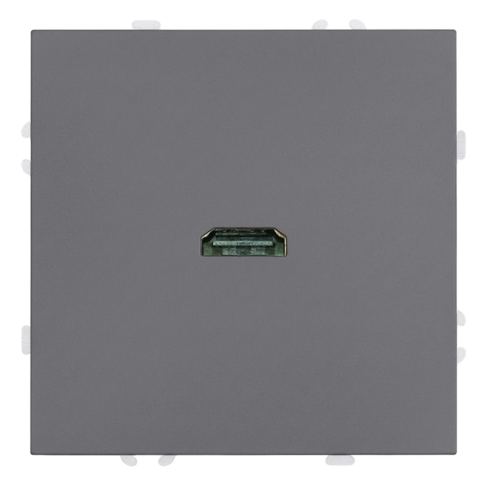 Изображение товара Розетка HDMI 2.0 Type A (механизм), серия Эмили, STEKKER, RST00-5118-10, платиново-серый, soft touch Изображение товара Розетка HDMI 2.0 Type A (механизм), серия Эмили, STEKKER, RST00-5118-10, платиново-серый, soft touch
