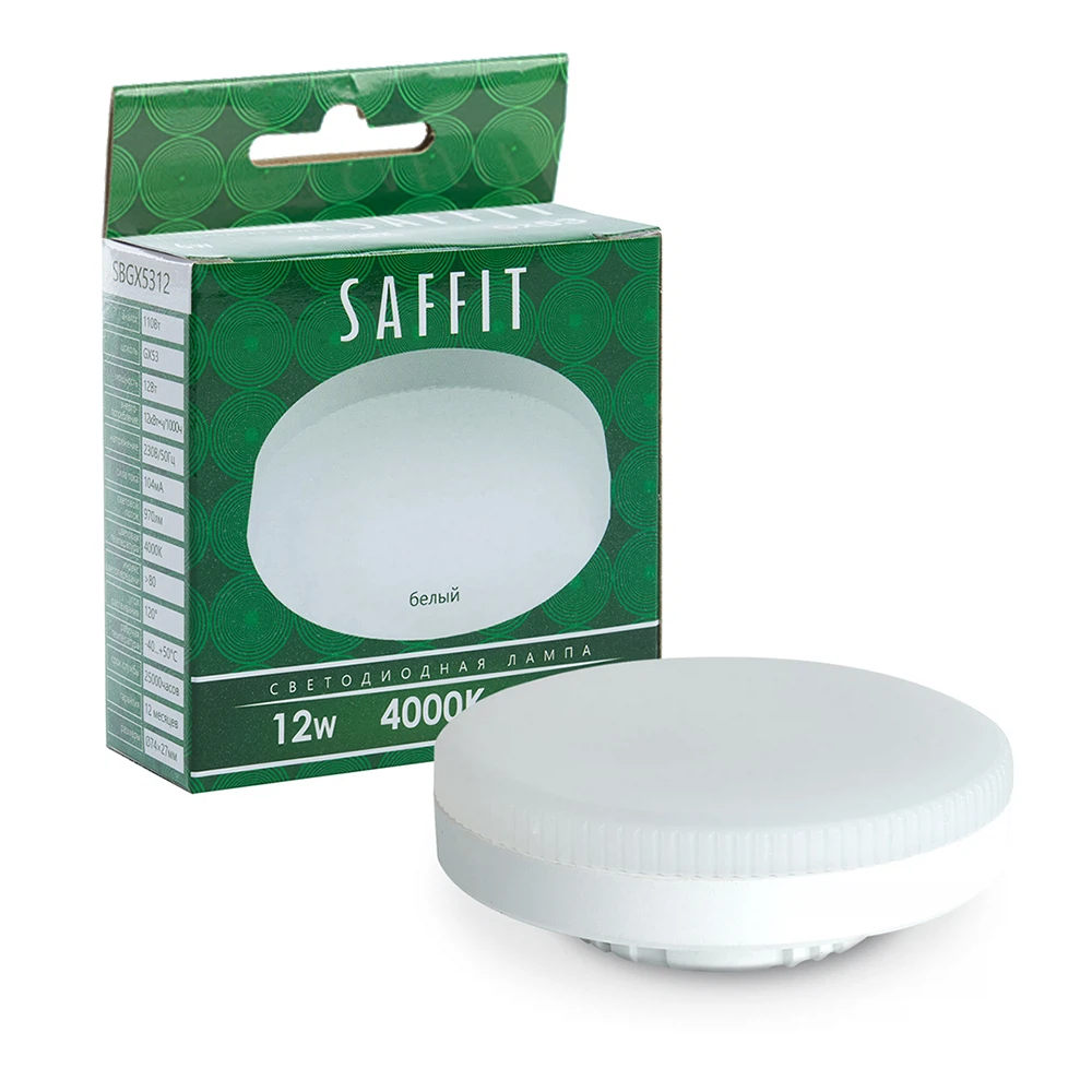 Изображение товара Лампа светодиодная SAFFIT SBGX5312 GX53 12W 230V 4000K