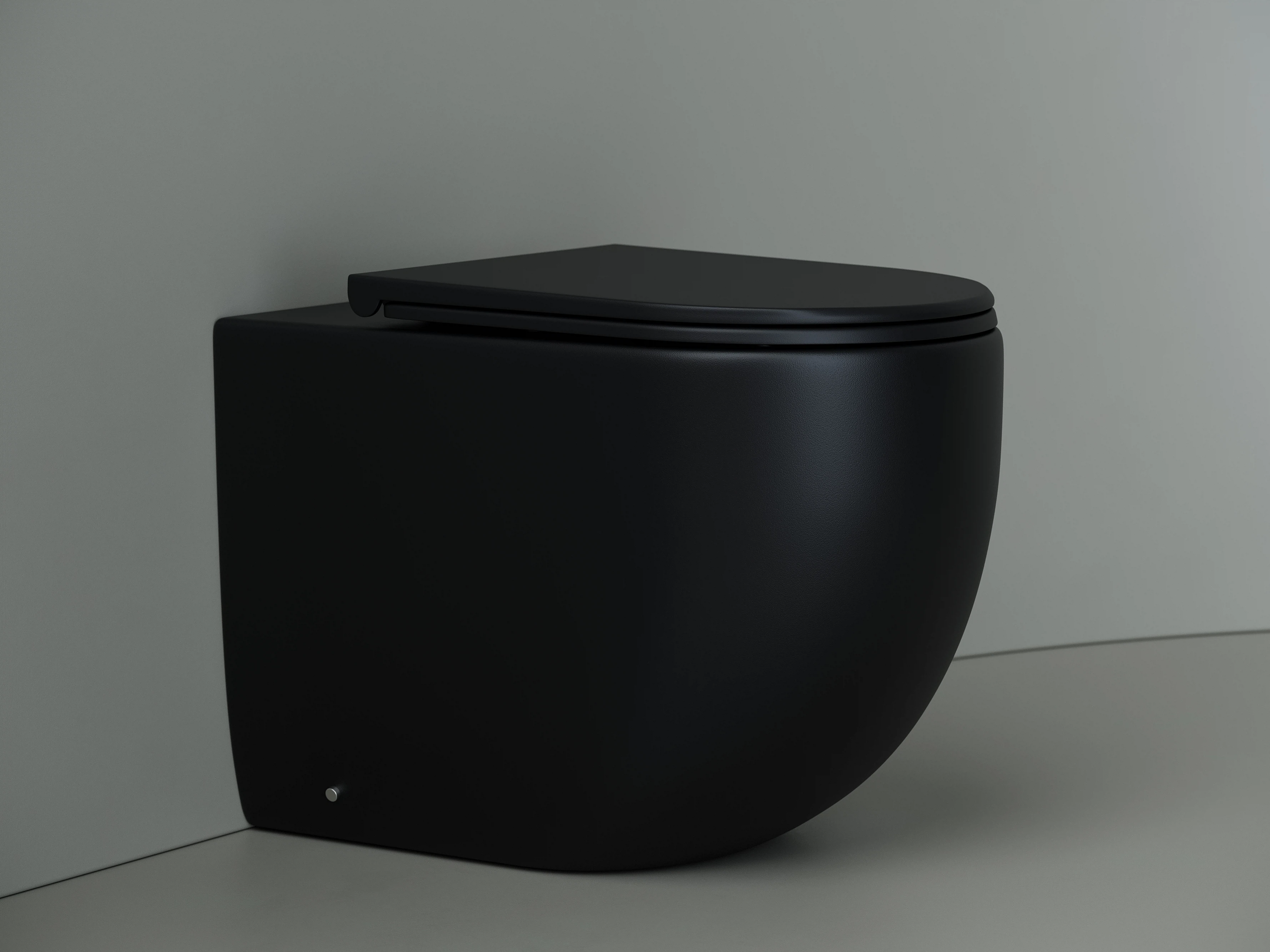 Изображение товара Напольный унитаз Metropol Rimless черный матовый с глубокой промывкой