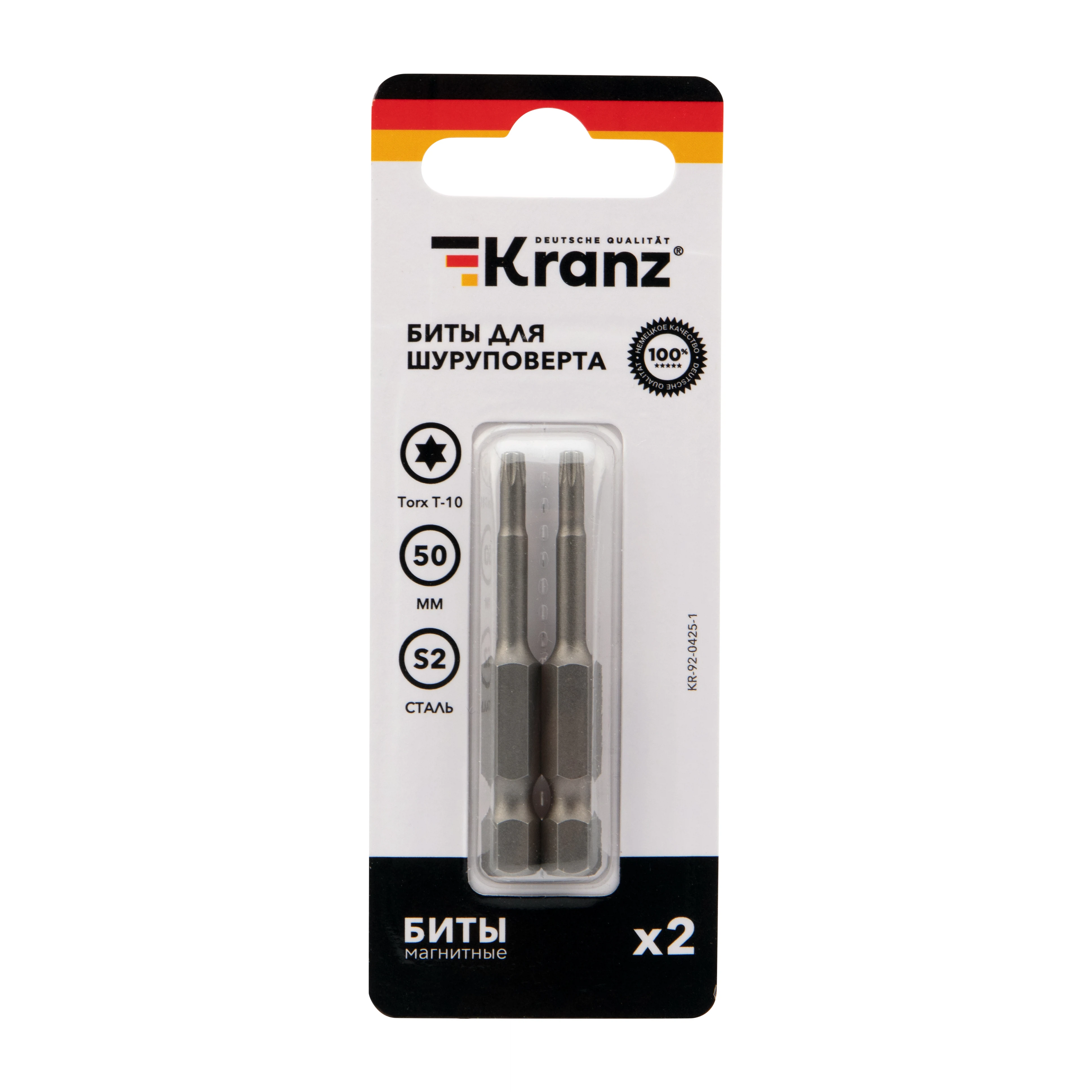 Изображение товара Бита для шуруповерта Torx T10х50 мм Kranz