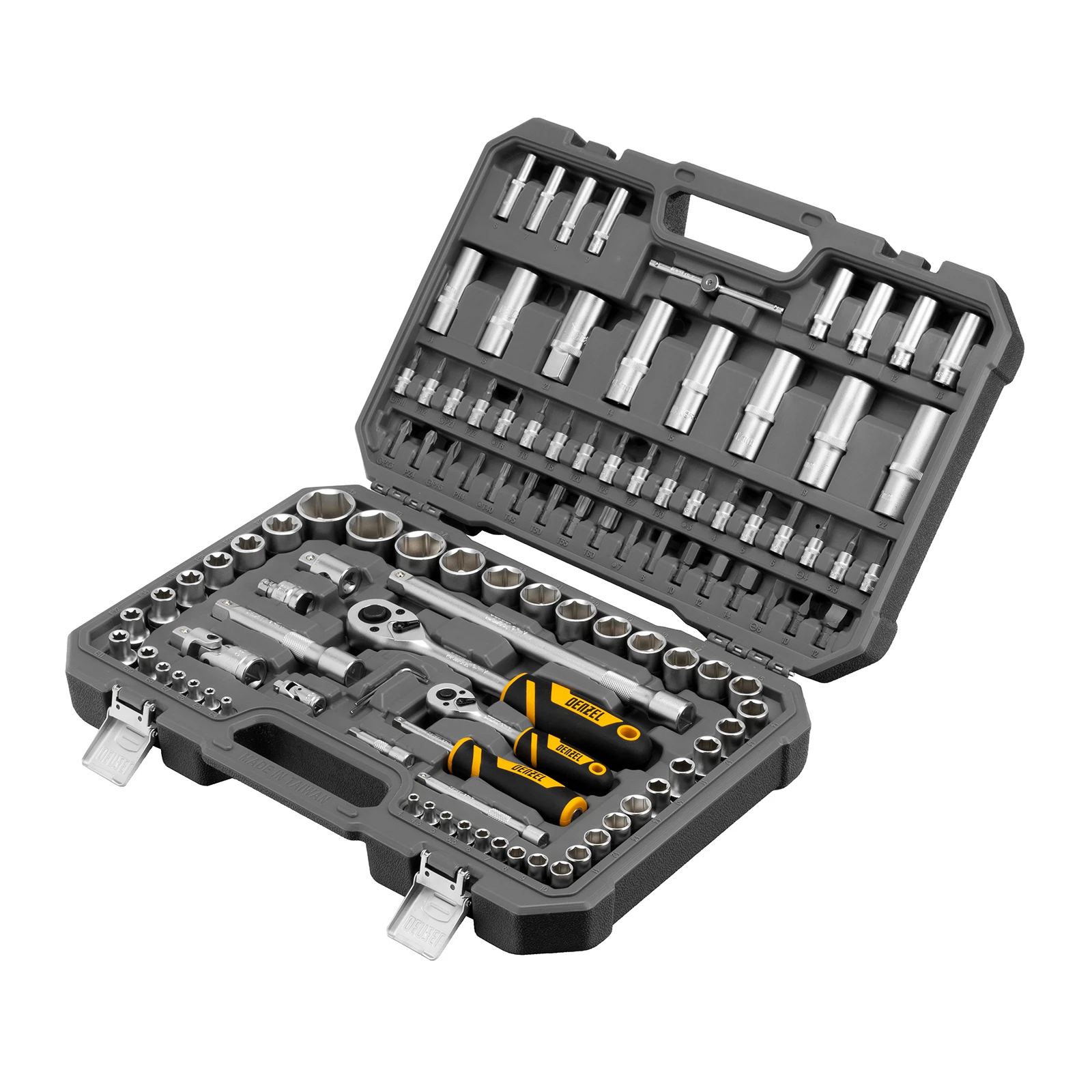 Изображение товара Набор инструментов Denzel 15814, 109 предметов, CrV, S2, кейс