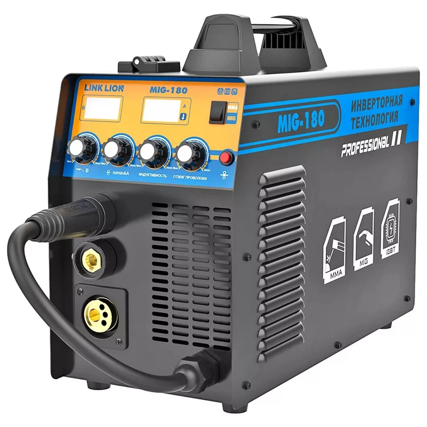 Изображение товара Профессиональный сварочный аппарат LINK LION MIG-180 инверторный полуавтомат