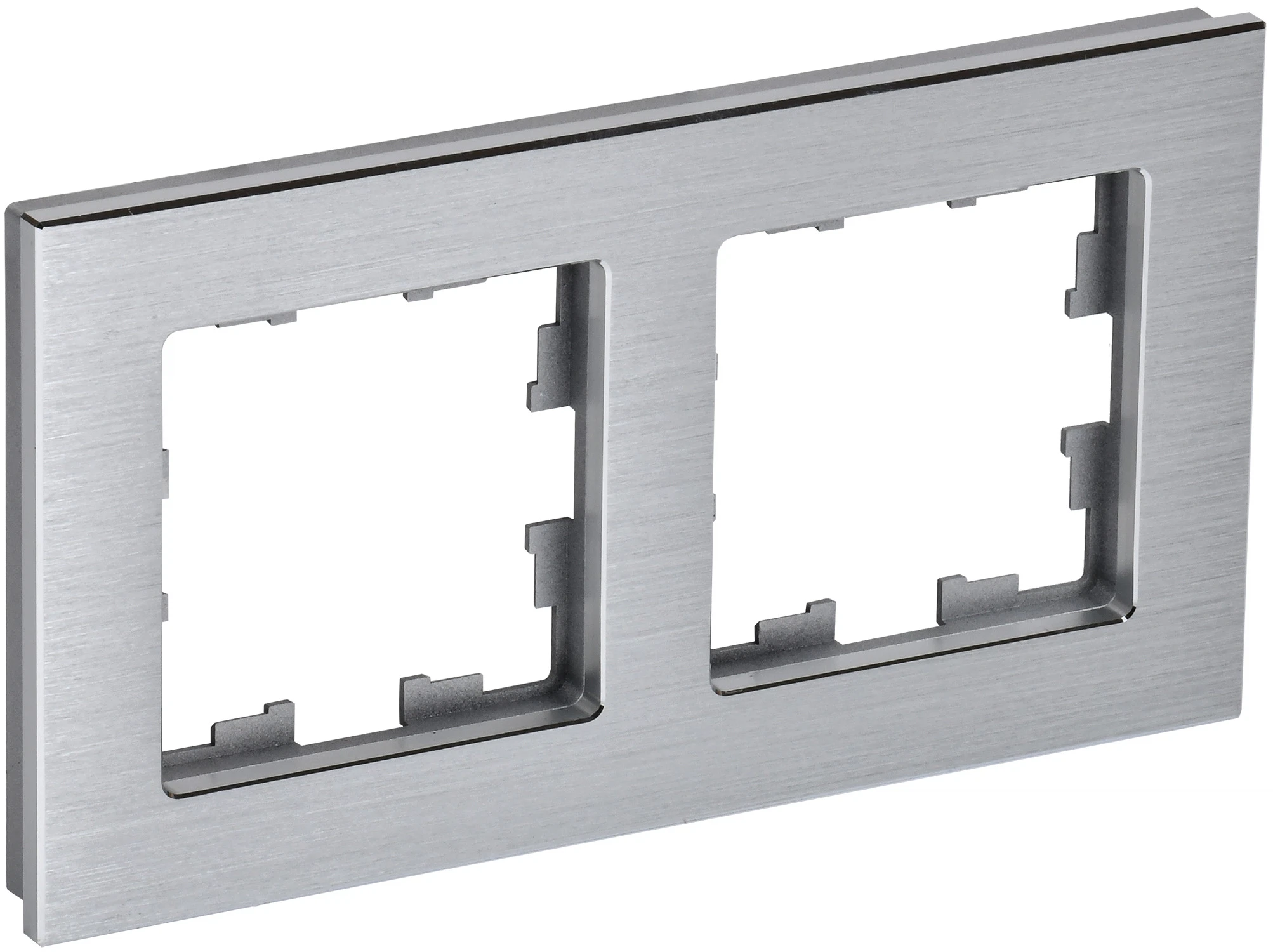 Изображение товара Рамка IEK BRITE DECOR Алюминий металл 2-м РУ-2-1-БрА.