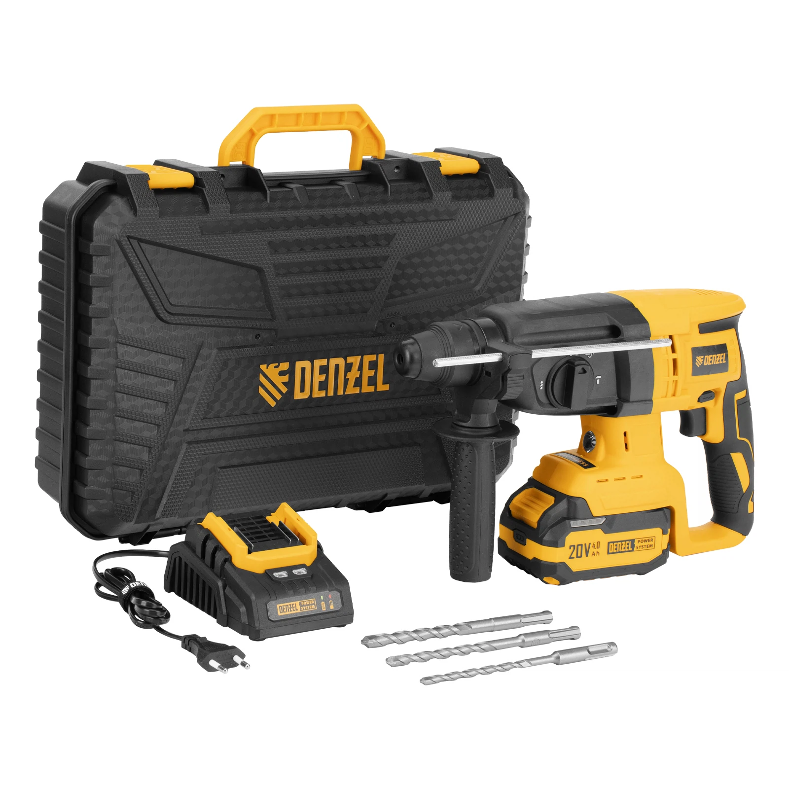 Изображение товара Аккумуляторный перфоратор Denzel RHH-BL-20-28 3 Дж 20 В бесщеточный