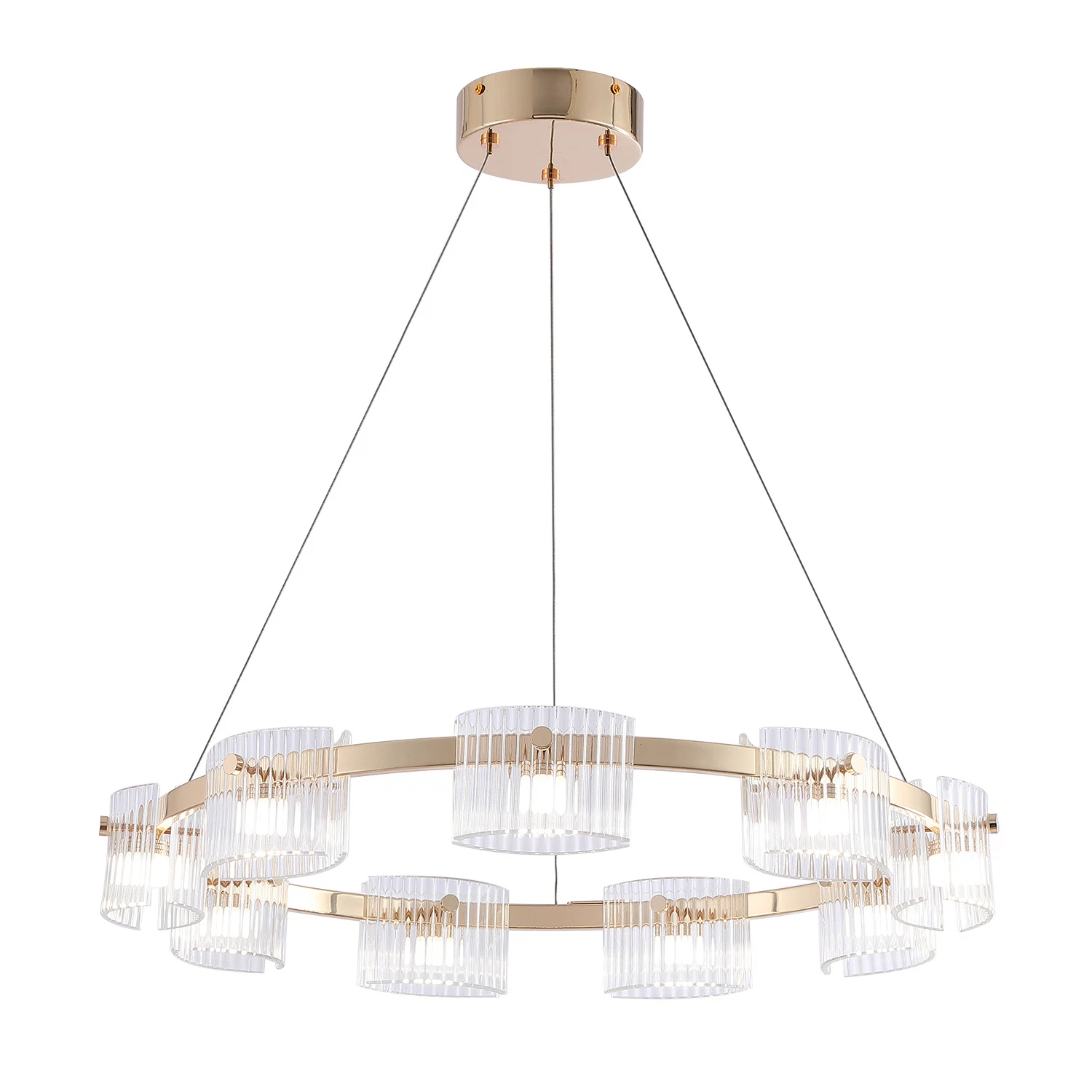 Изображение товара Подвесная люстра Favourite 4248-9P с встроенными LED 5 Вт, стиль модерн, золотой цвет