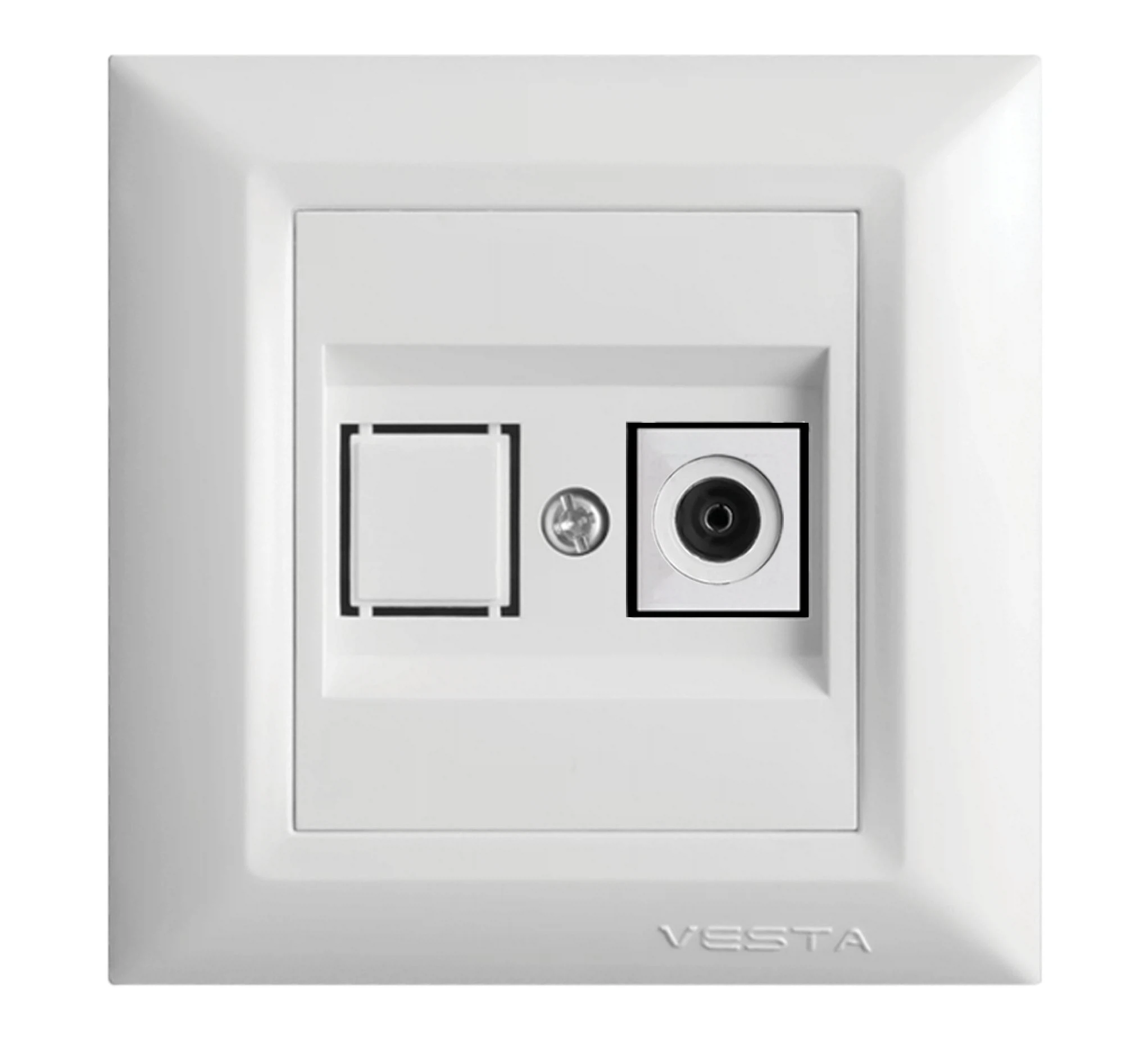 Изображение товара Розетка Vesta-Electric Roma White телевизионная