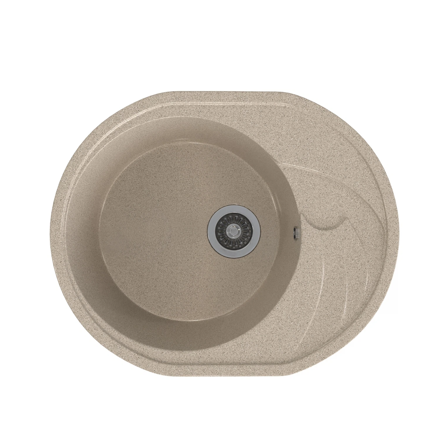 Изображение товара Мойка ML-GMS08 СТАНДАРТ овальная с крылом, песочный (302), 570*460*170мм